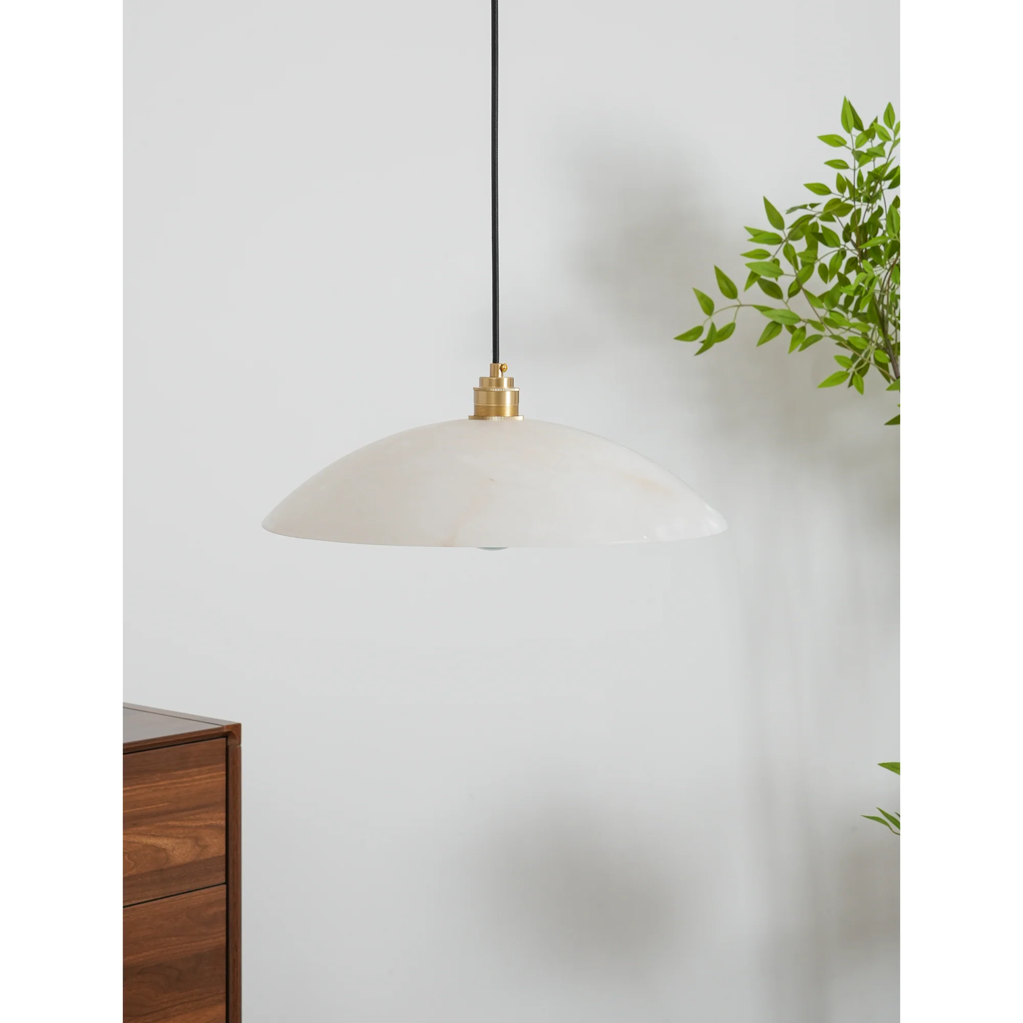 Alabaster Dome Swag Alabaster Pendant Lamp - Image 30