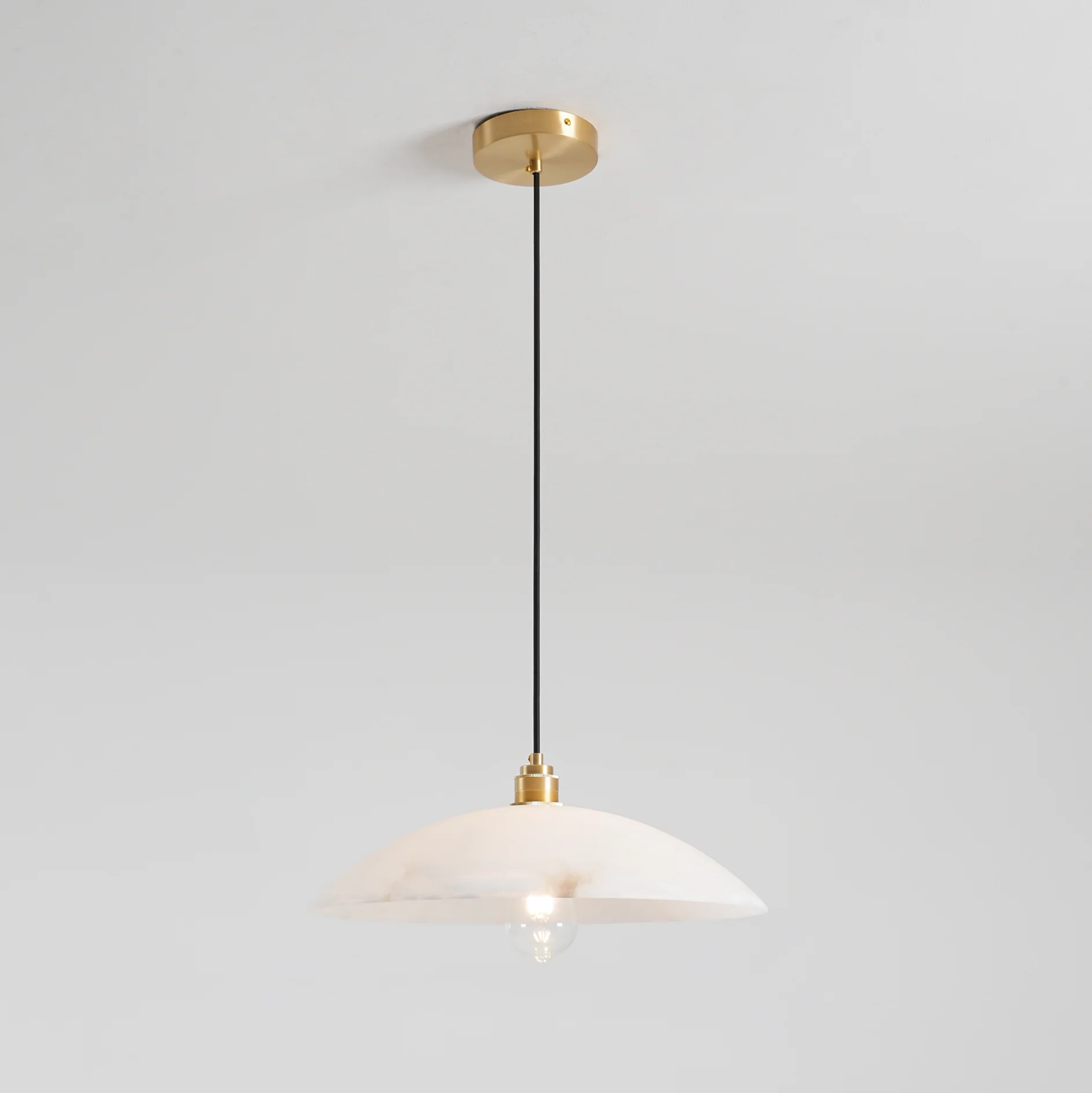Alabaster Dome Swag Alabaster Pendant Lamp - Image 37