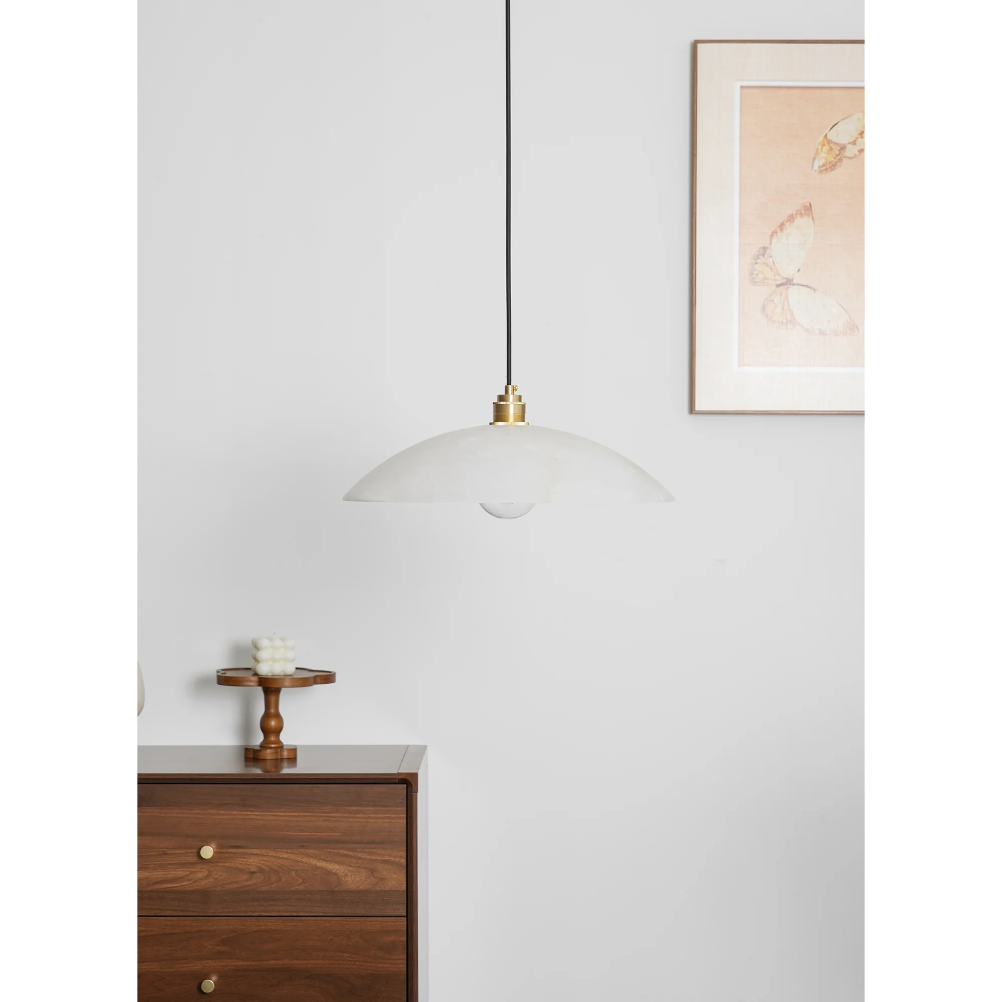 Alabaster Dome Swag Alabaster Pendant Lamp - Image 39