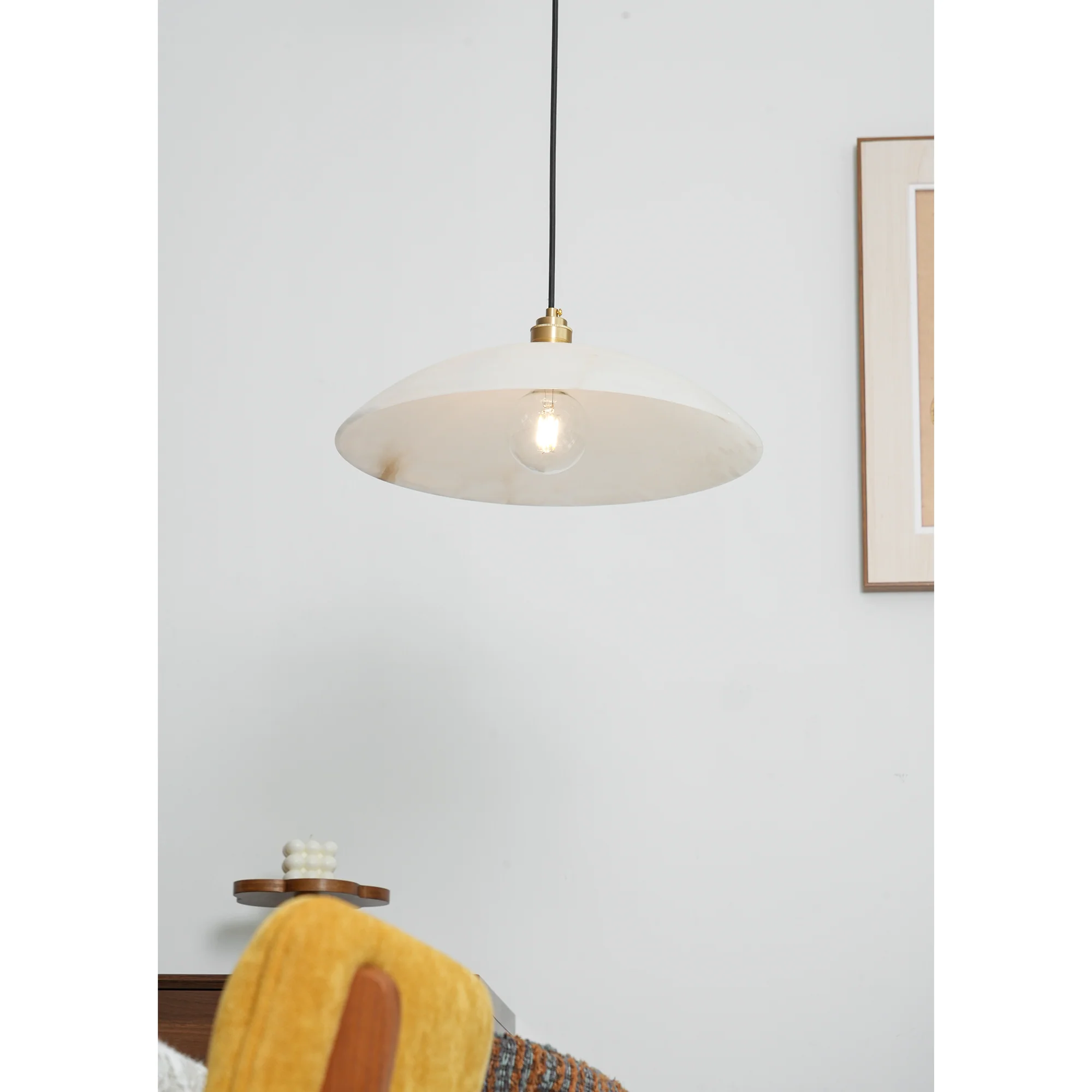 Alabaster Dome Swag Alabaster Pendant Lamp - Image 40