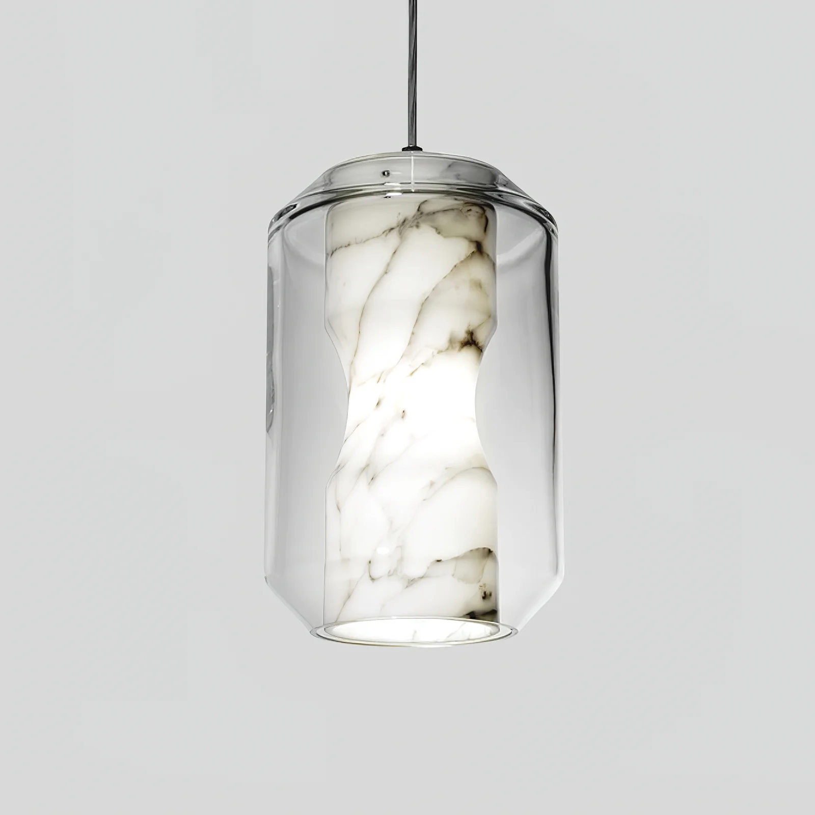 Alabaster Glass Cylinder Pendant Light - Image 25