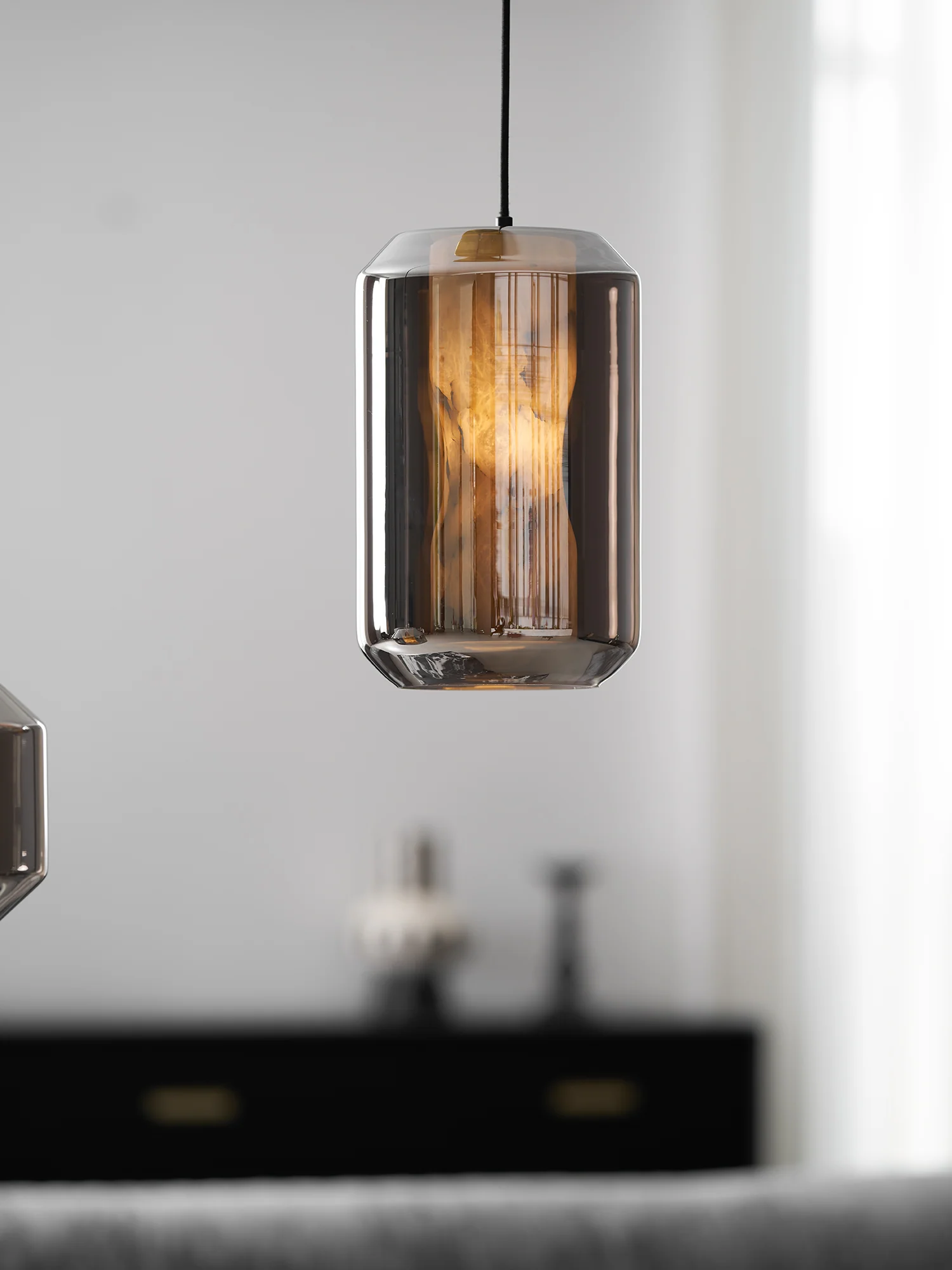 Alabaster Glass Cylinder Pendant Light - Image 87