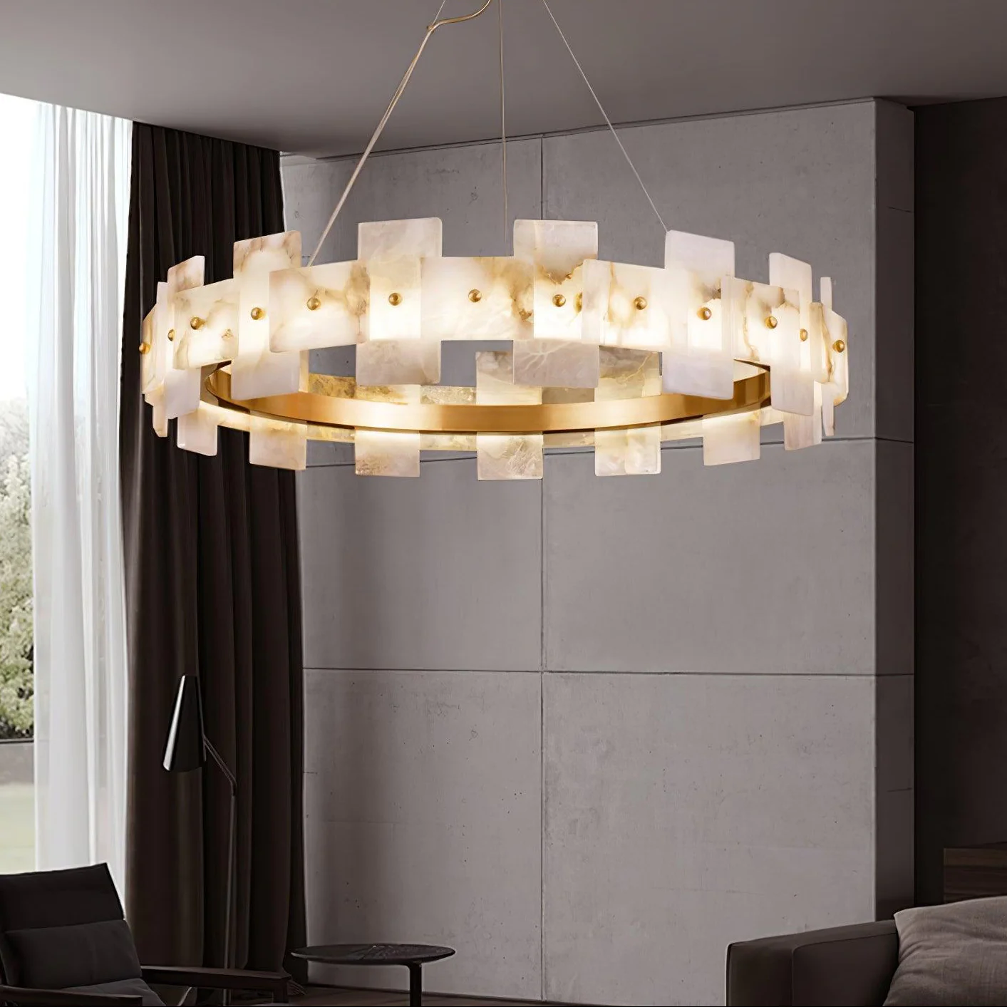 Alabaster Halo Chandelier - Image 2