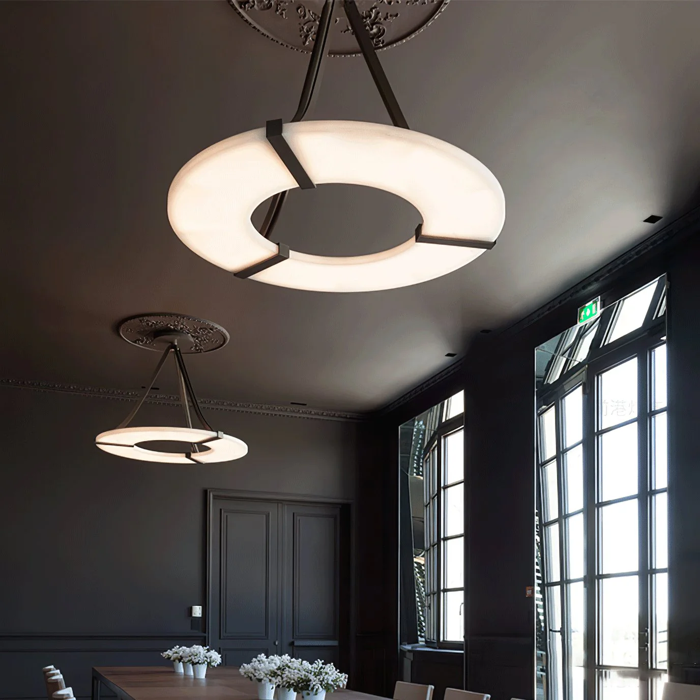 Alabaster Halo Pendant Light - Image 13