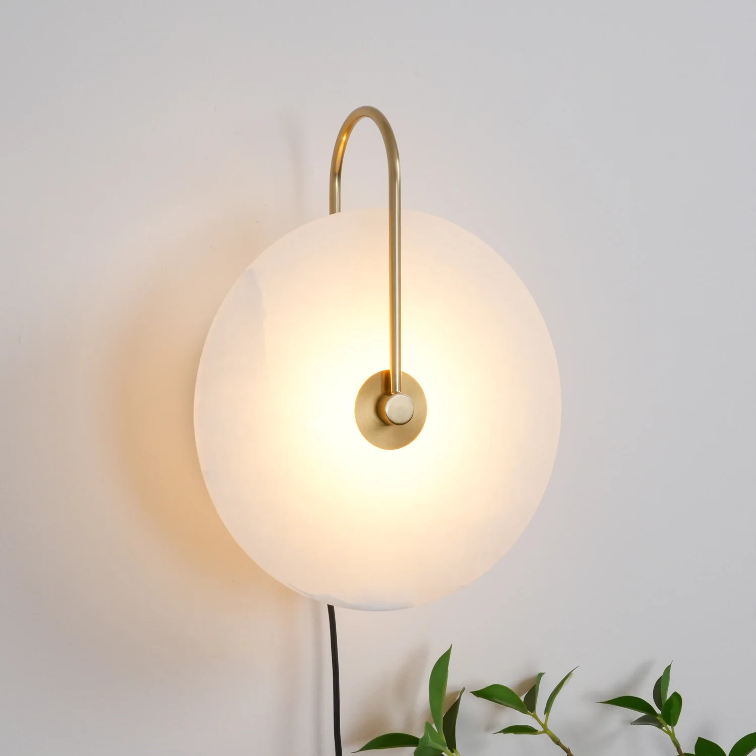 Alabaster LED Plug-In Wall Lamp - Image 12