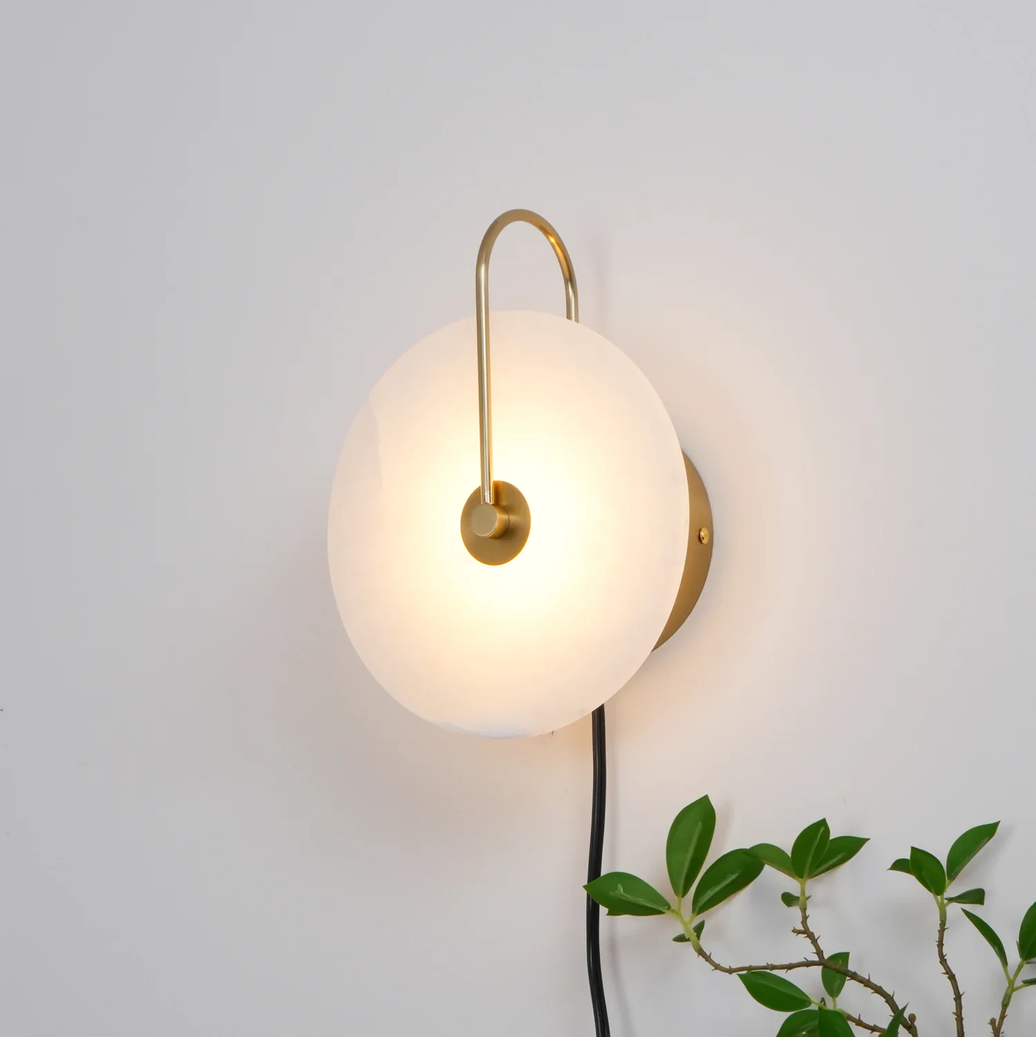 Alabaster LED Plug-In Wall Lamp - Image 17