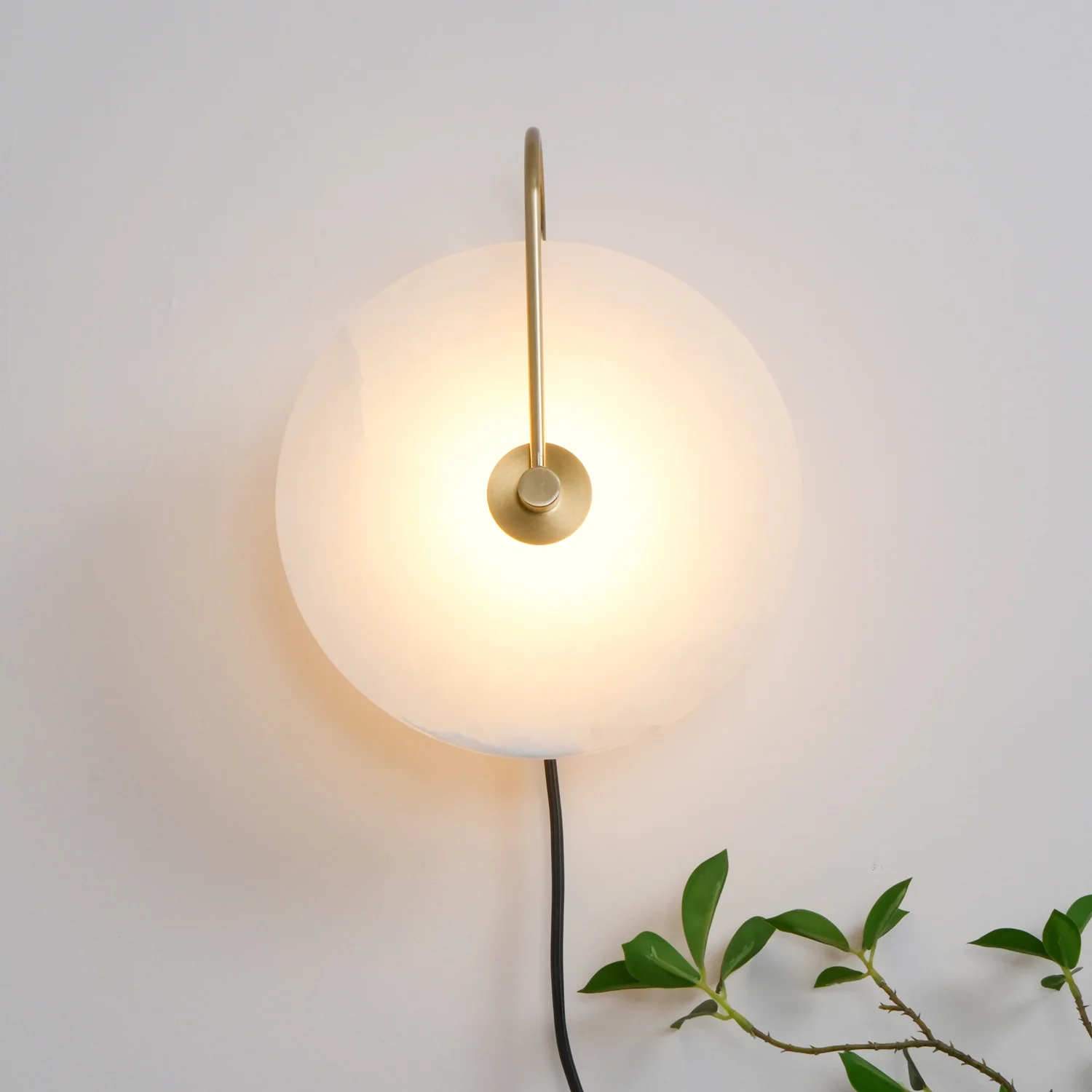 Alabaster LED Plug-In Wall Lamp - Image 18