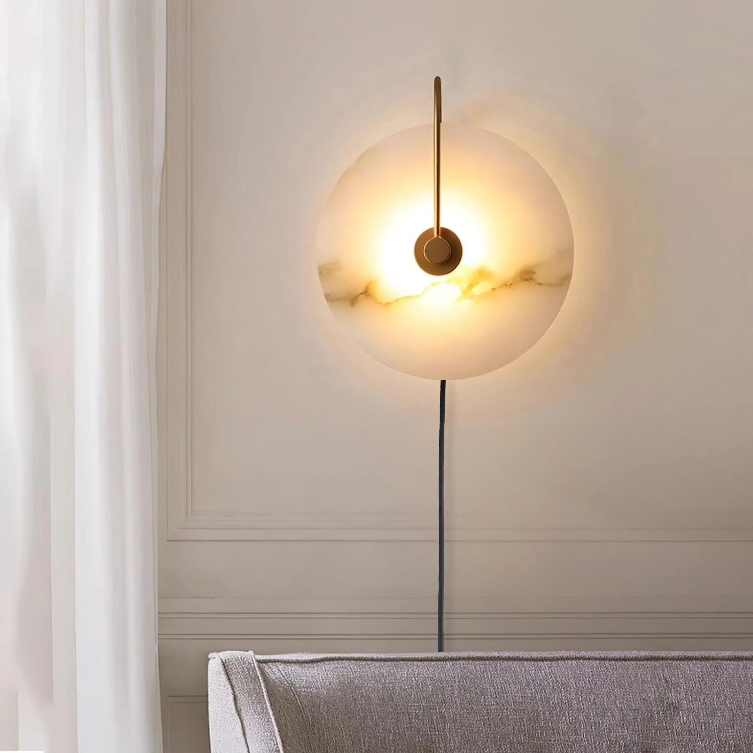 Alabaster LED Plug-In Wall Lamp - Image 22