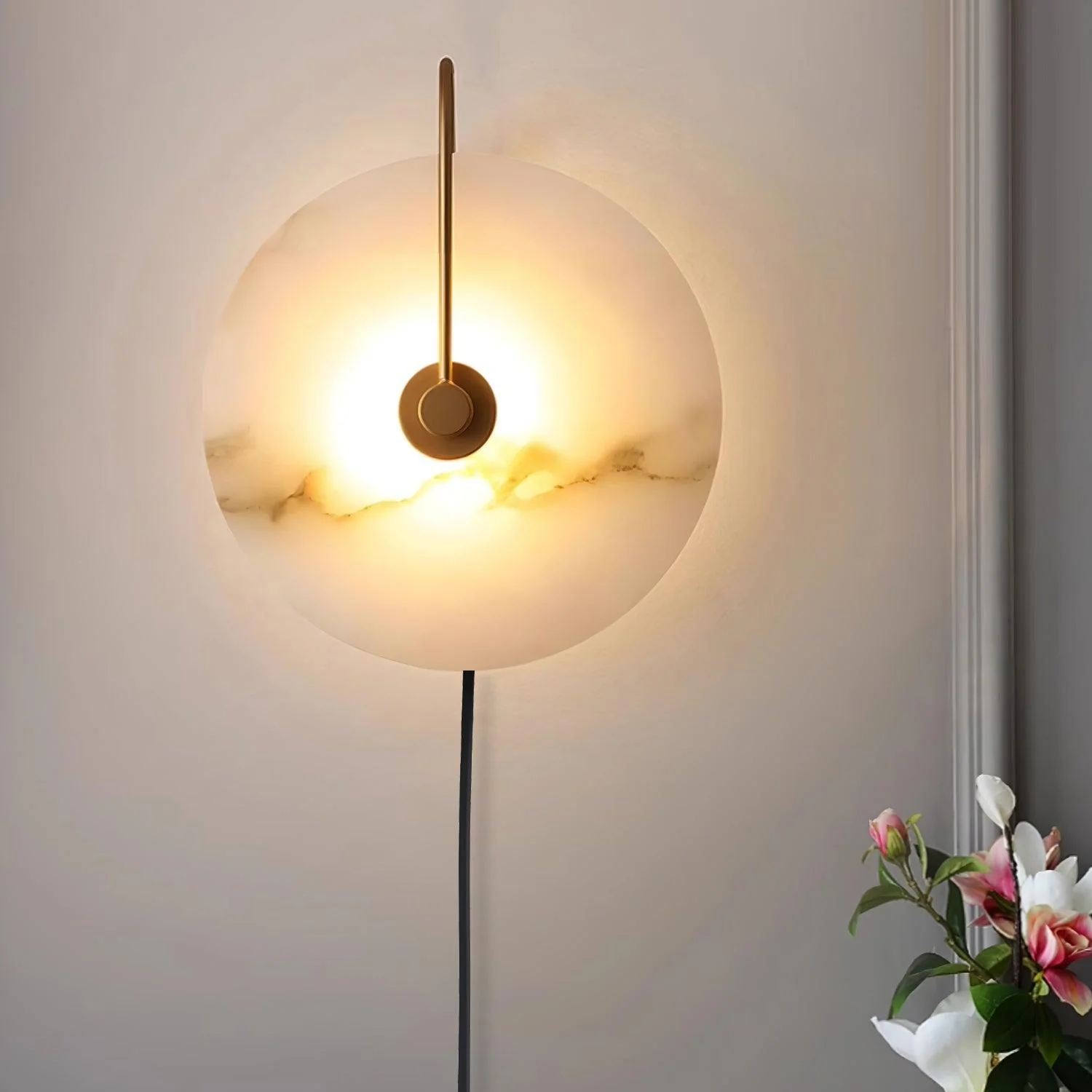 Alabaster LED Plug-In Wall Lamp - Image 23