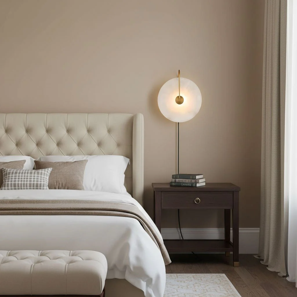 Alabaster LED Plug-In Wall Lamp - Image 5