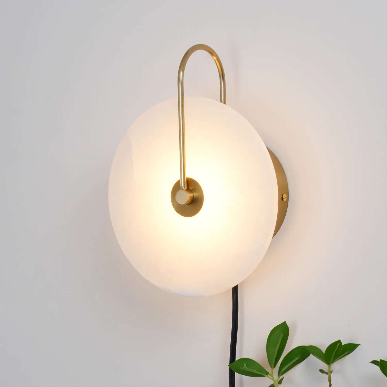 Alabaster LED Plug-In Wall Lamp - Image 65