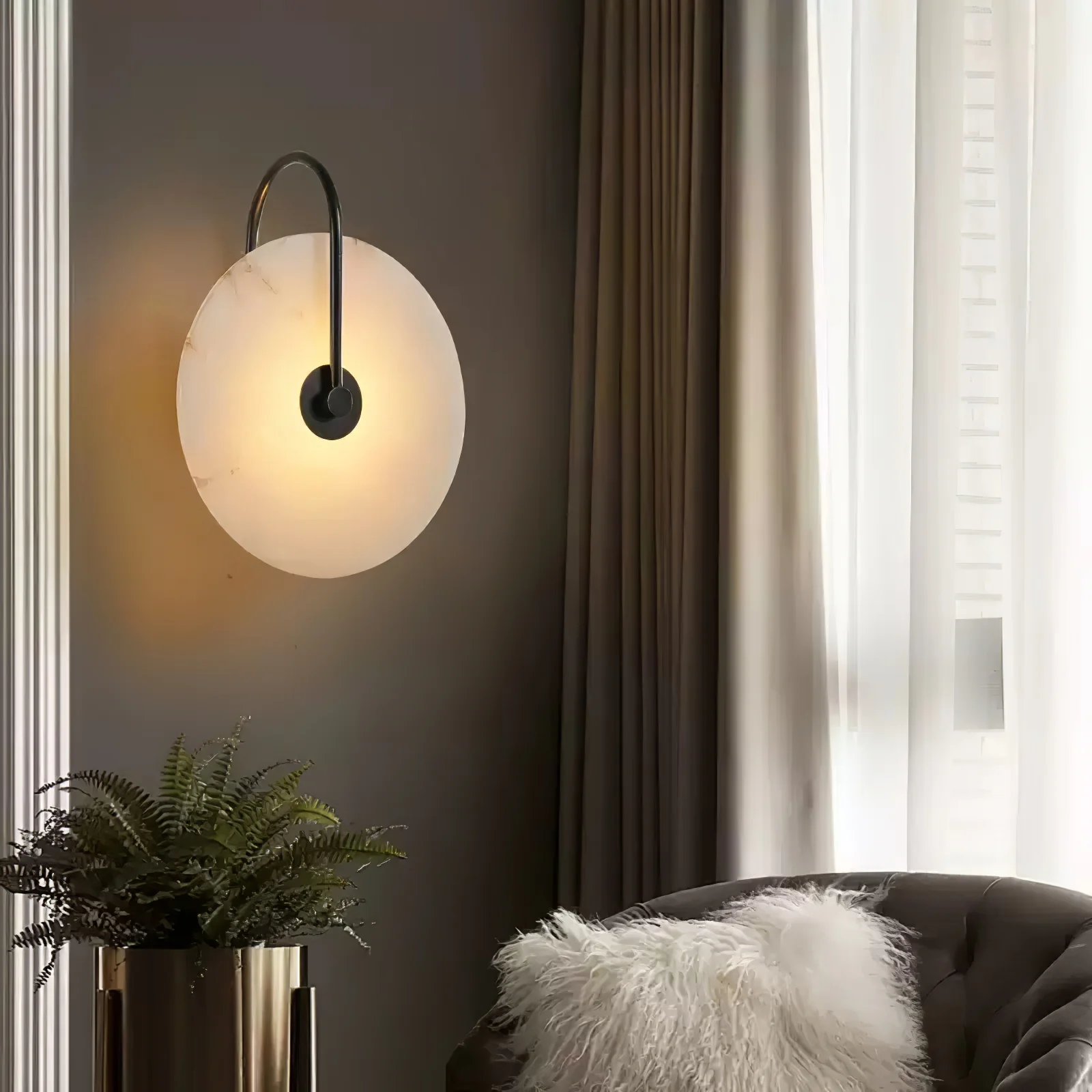 Alabaster LED Plug-In Wall Lamp - Image 68