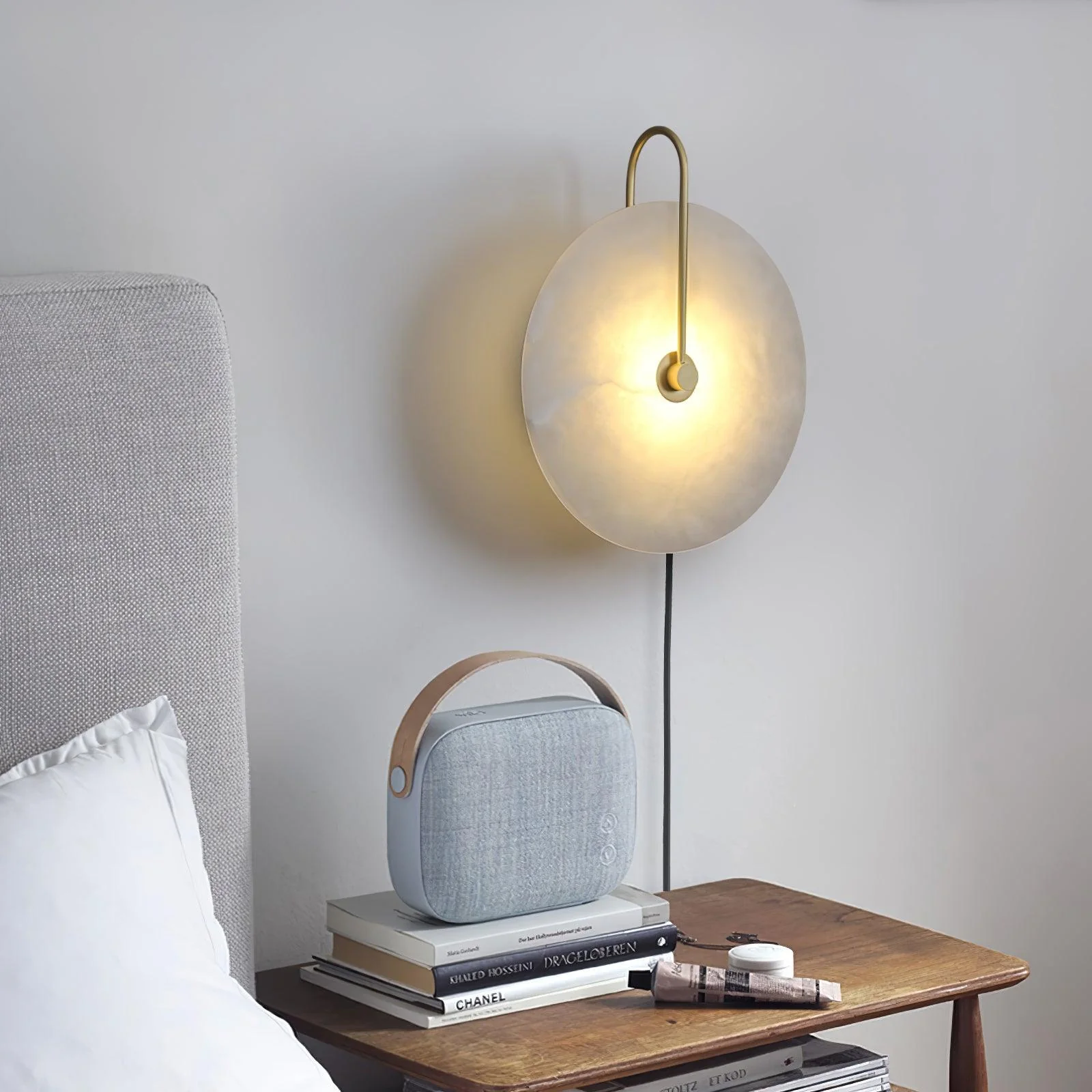 Alabaster LED Plug-In Wall Lamp - Image 8