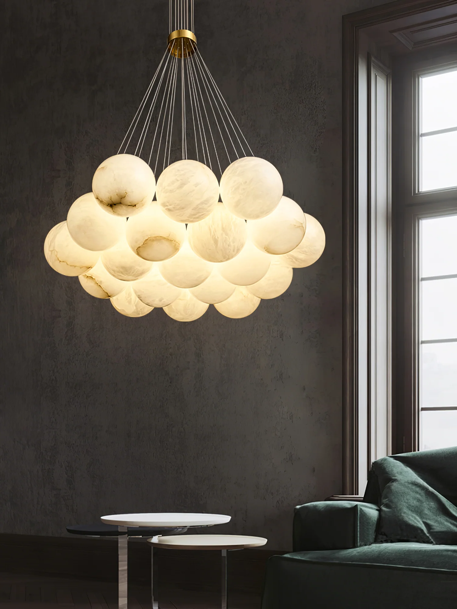 Alabaster Balls Chandelier - Image 2