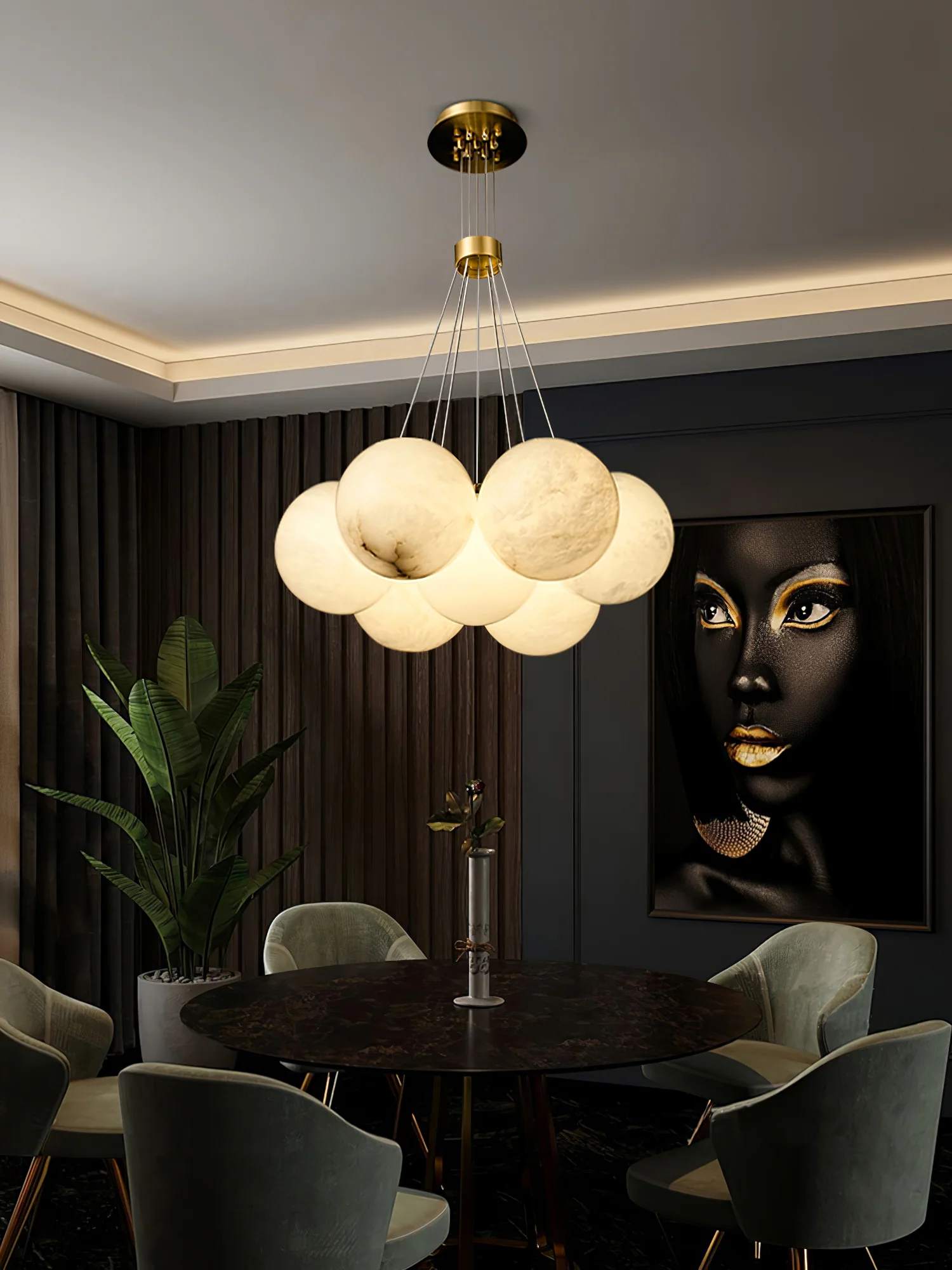 Alabaster Balls Chandelier - Image 25