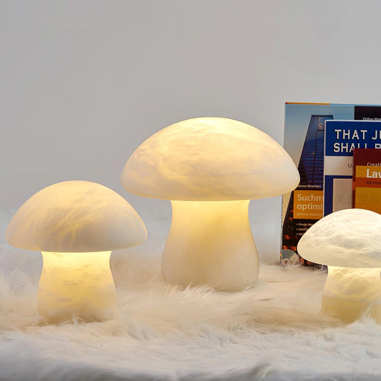 Alabaster Mushroom Table Lamp - Image 2