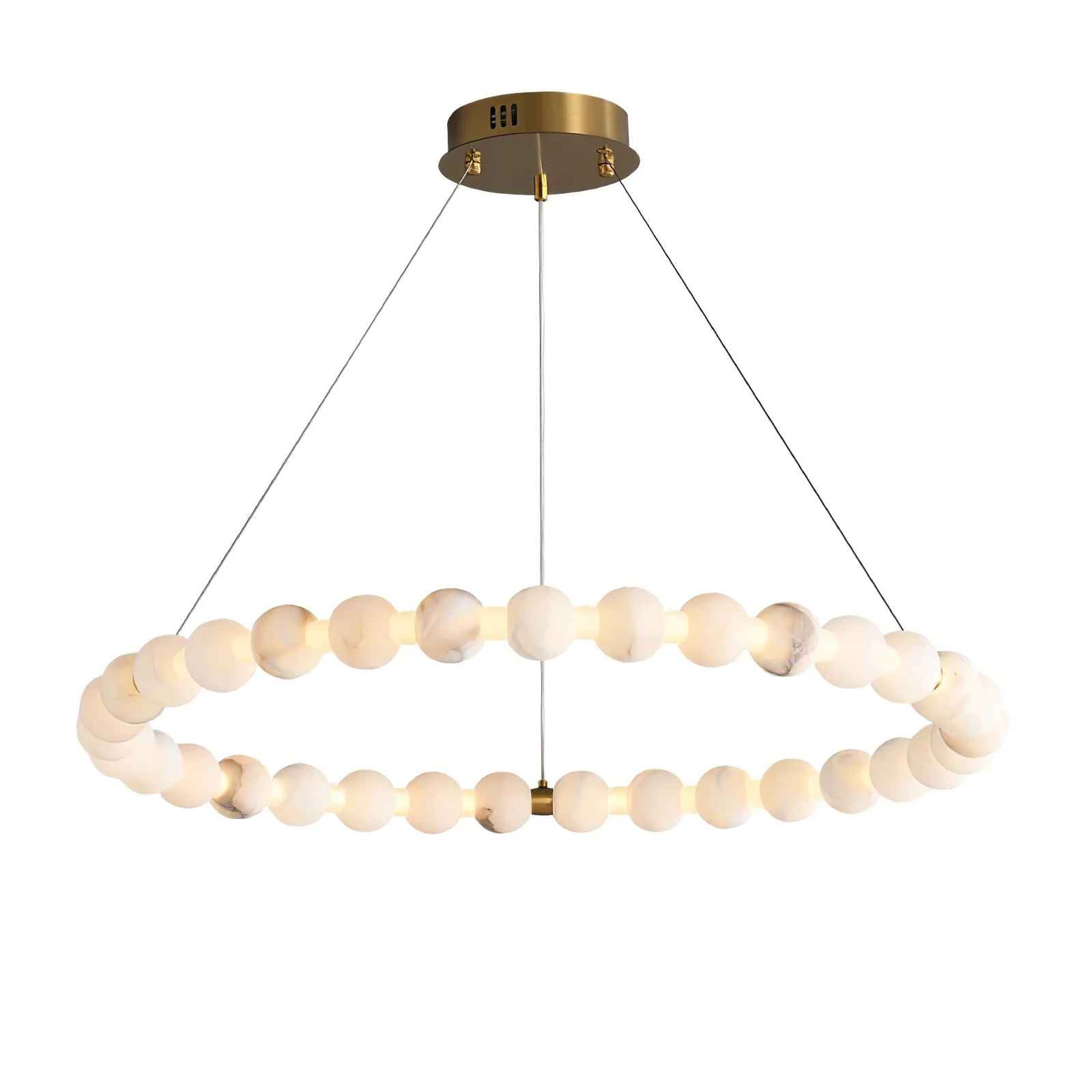 Alabaster Orb Ring Chandelier - Image 12