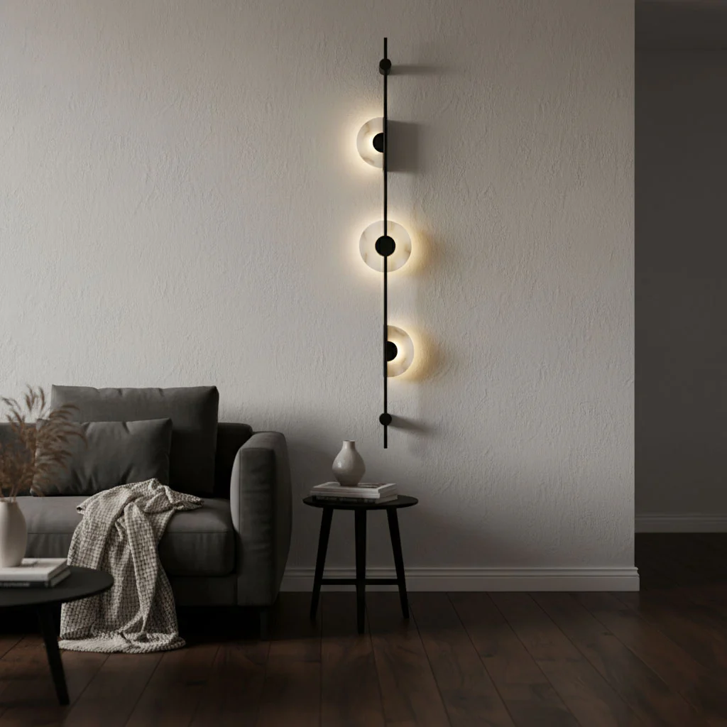 Alabaster Vertical Wall Sconce - Image 12