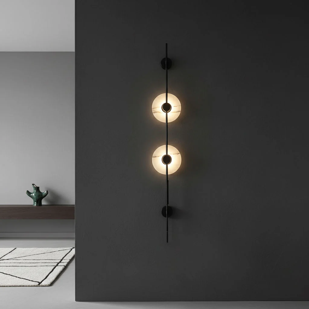 Alabaster Vertical Wall Sconce - Image 7