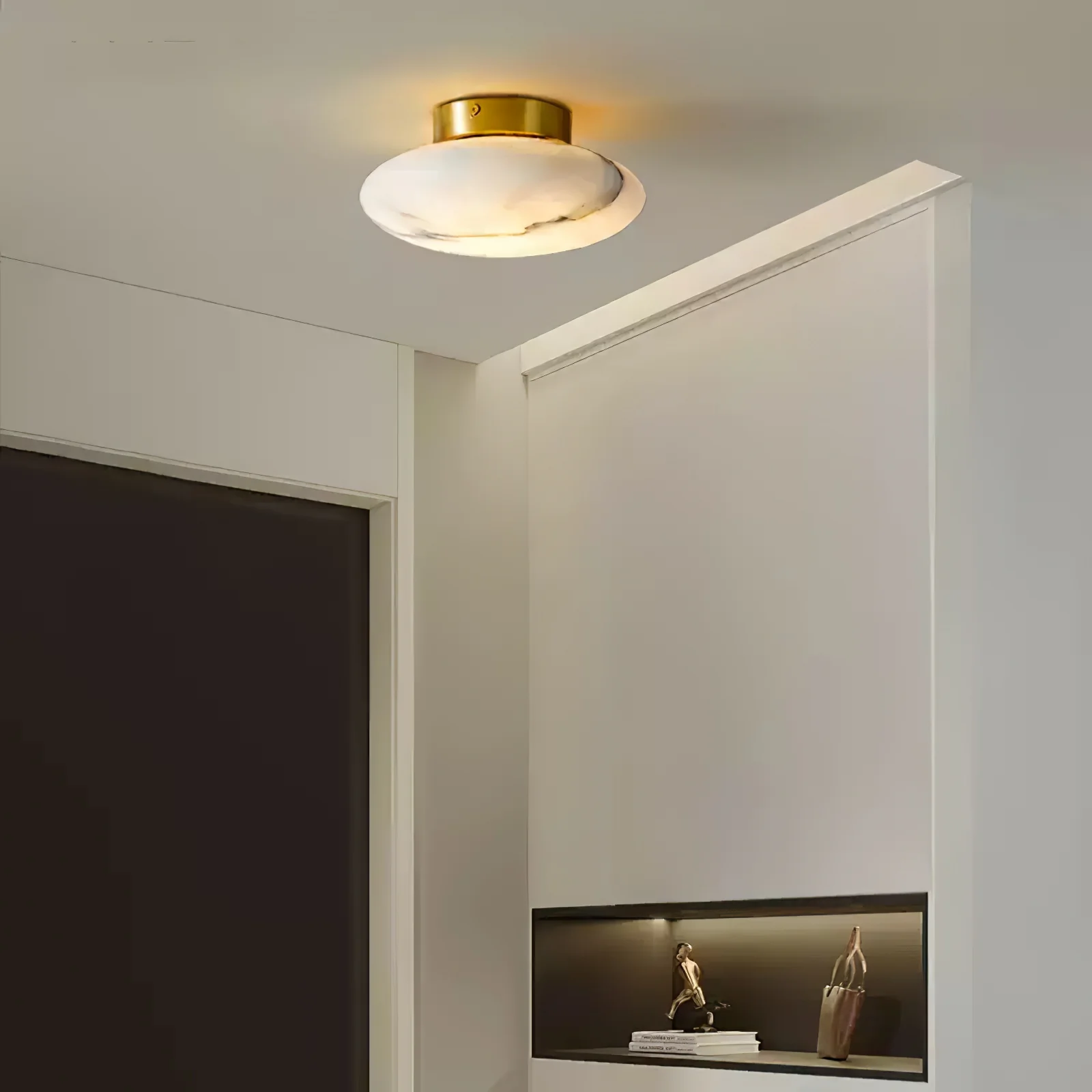 Alabaster Oval Ceiling Lamp - Image 4