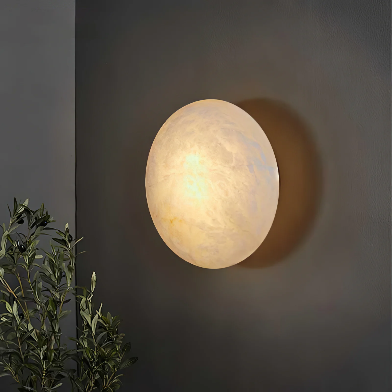 Alabaster Oval Ceiling Lamp - Image 5
