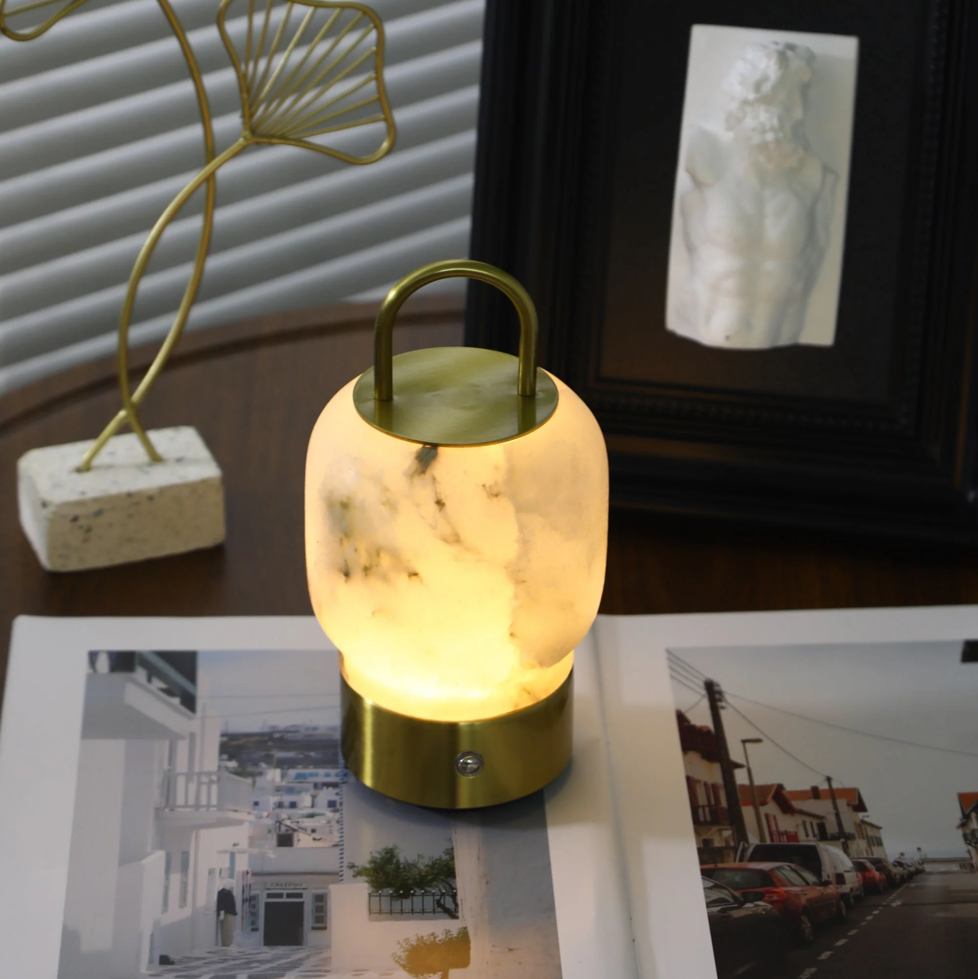 Alabaster Portable Rechargeable Table Lamp - Image 2