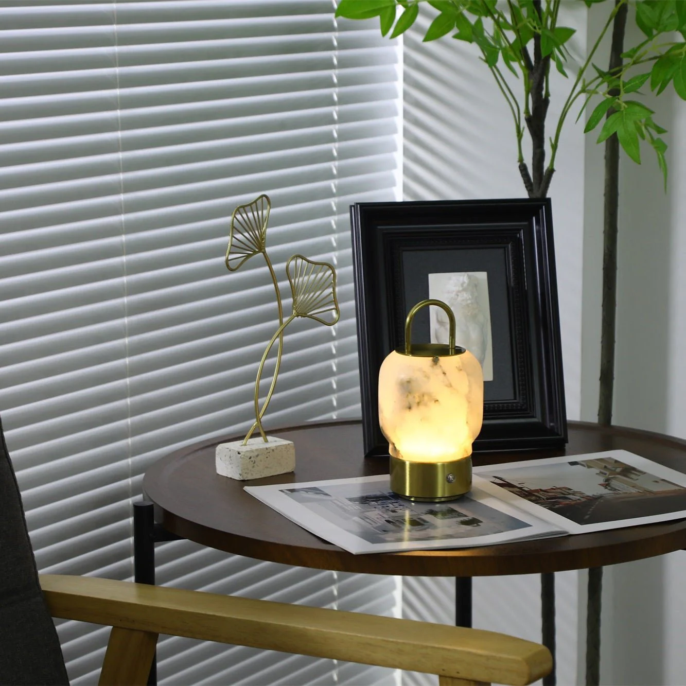 Alabaster Portable Rechargeable Table Lamp - Image 7