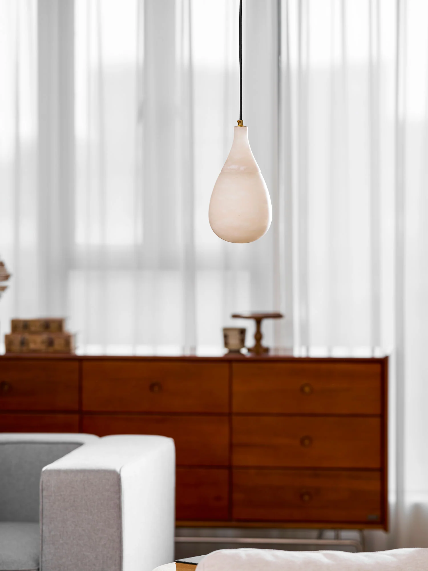 Alabaster Raindrop Pendant Light - Image 5
