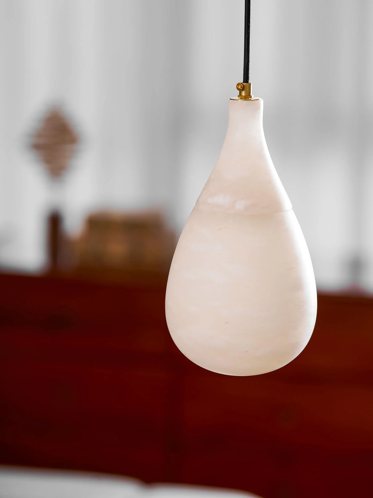 Alabaster Raindrop Pendant Light - Image 8