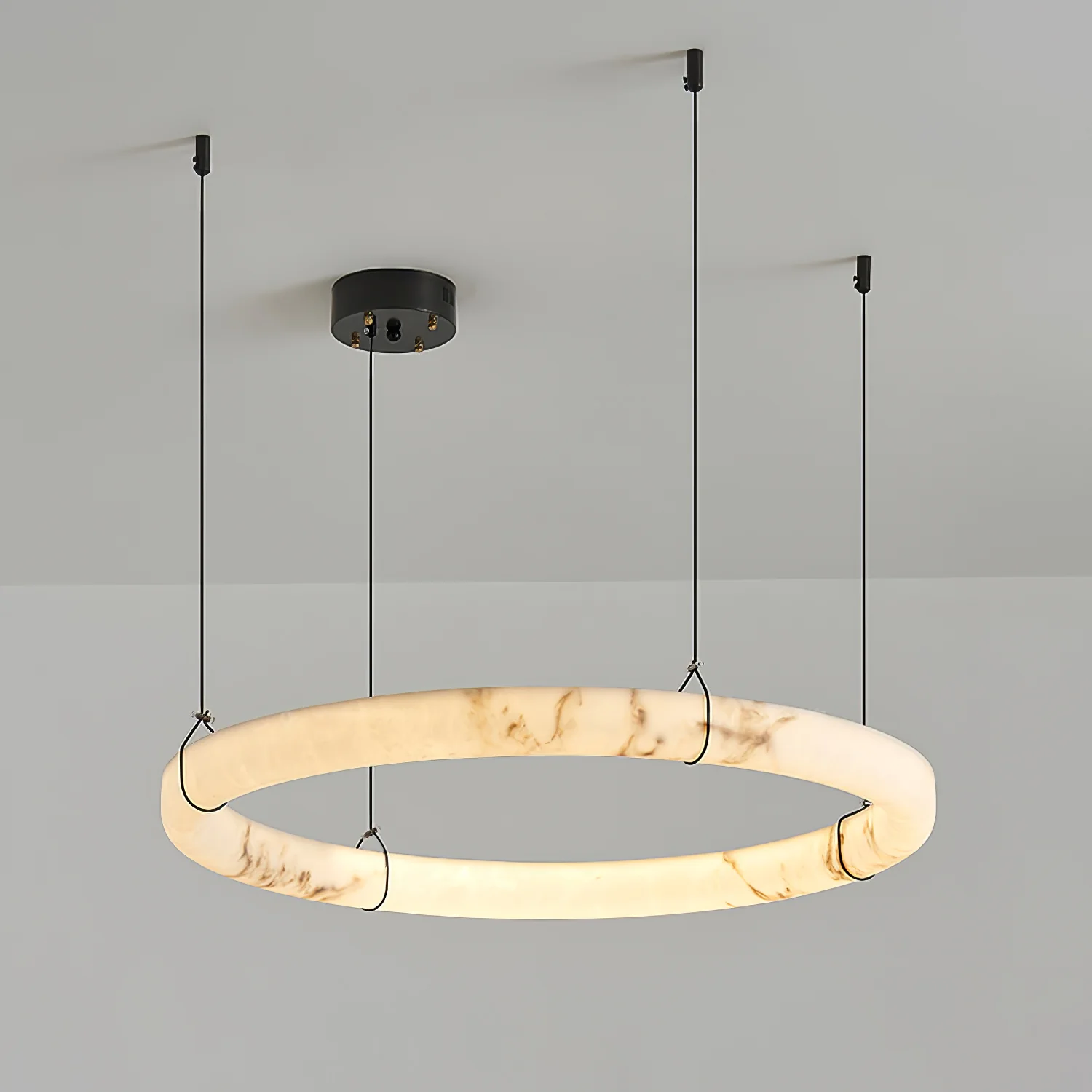 Alabaster Ring Pendant Lamp - Image 10