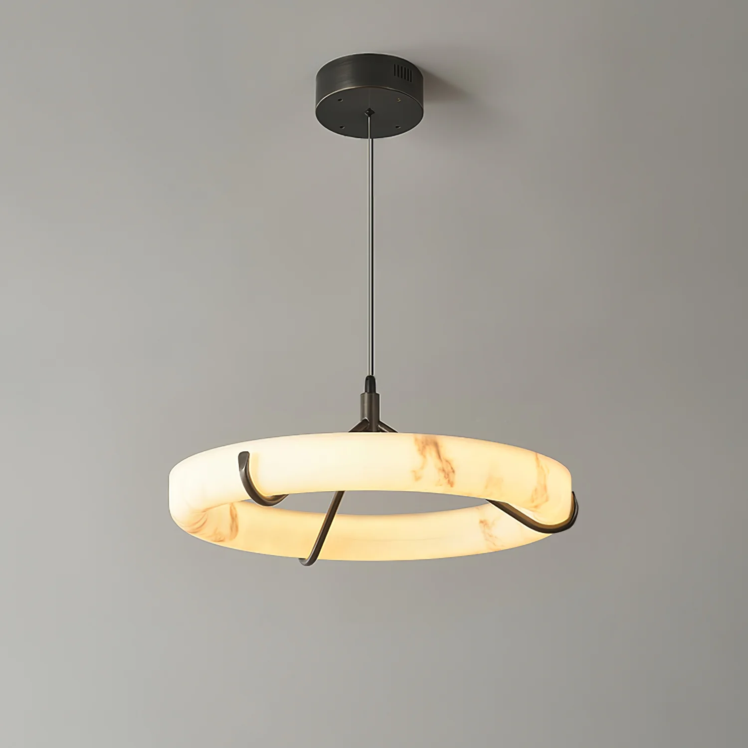 Alabaster Ring Pendant Lamp - Image 14