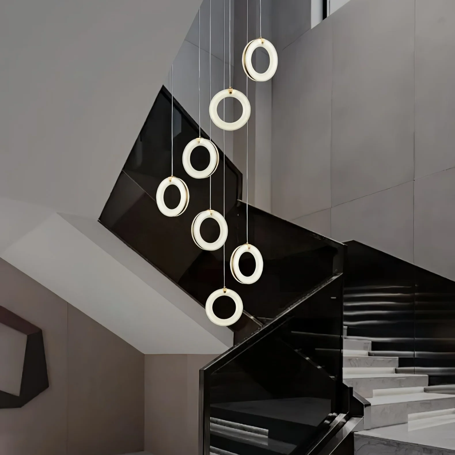Alabaster Ring Alabaster Pendant Light - Image 14