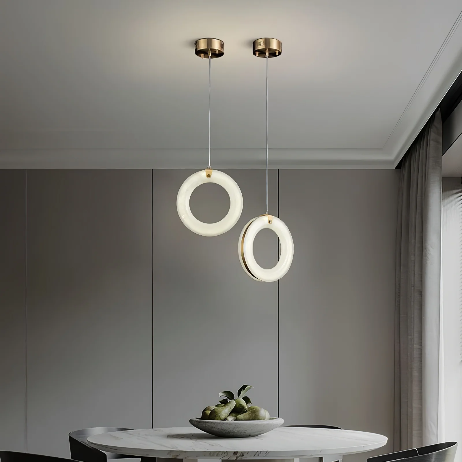 Alabaster Ring Alabaster Pendant Light - Image 8