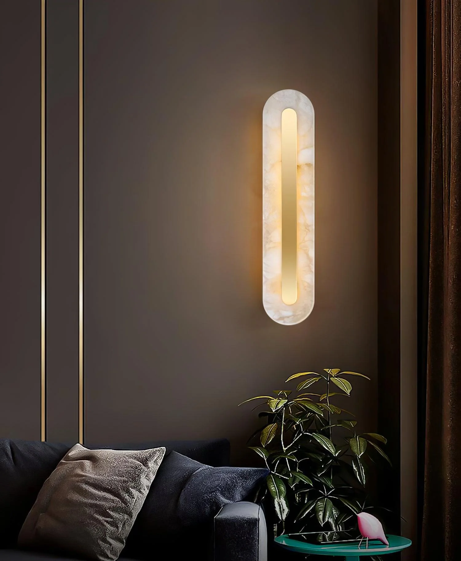 Alabaster Rounded Wall Light - Image 15