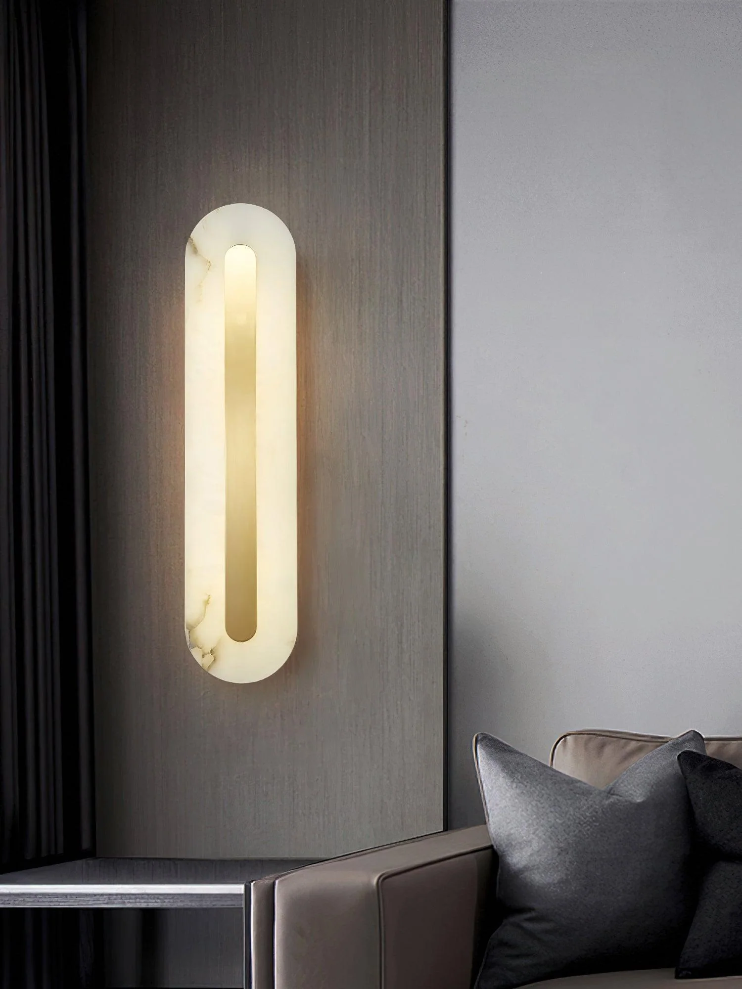 Alabaster Rounded Wall Light - Image 33