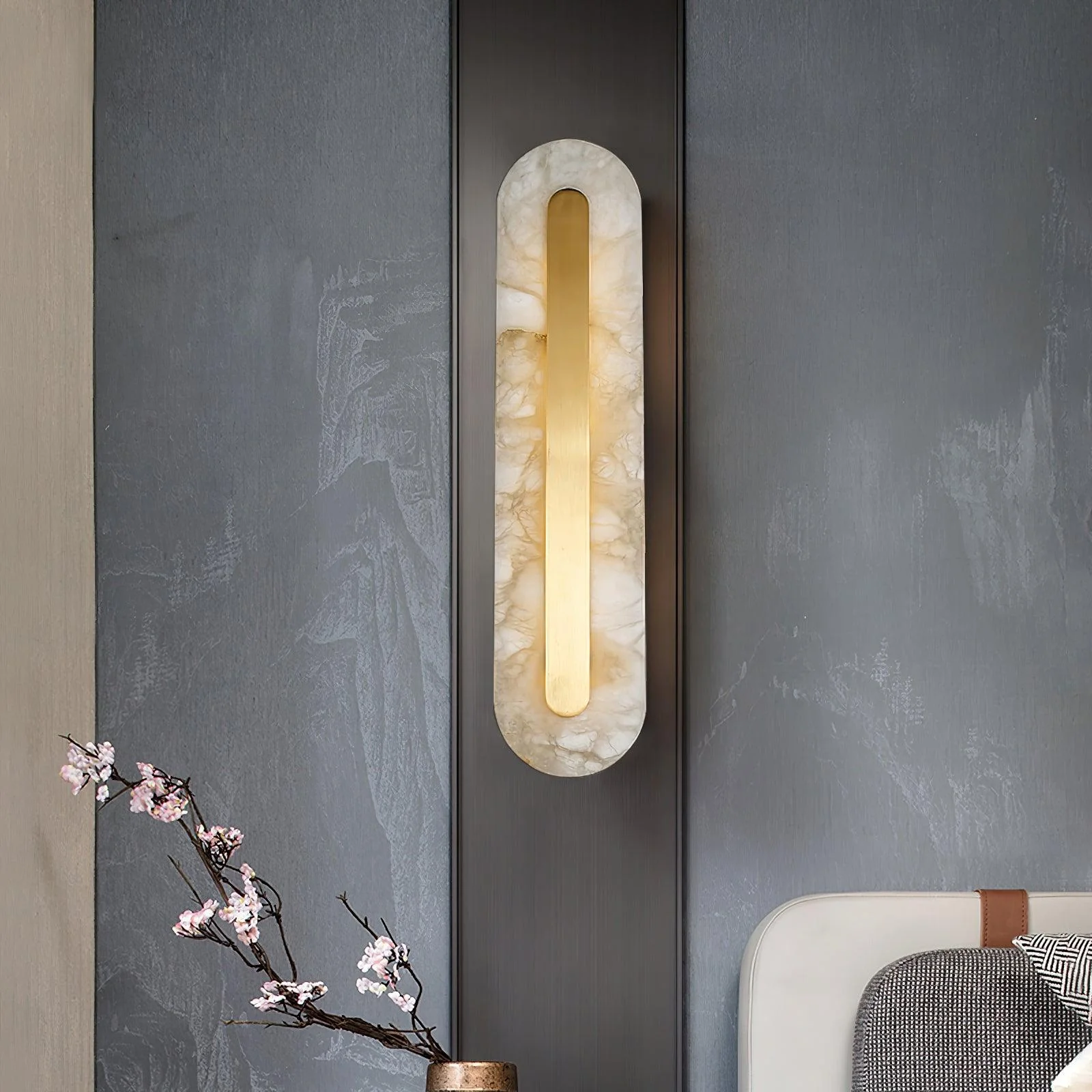 Alabaster Rounded Wall Light - Image 38