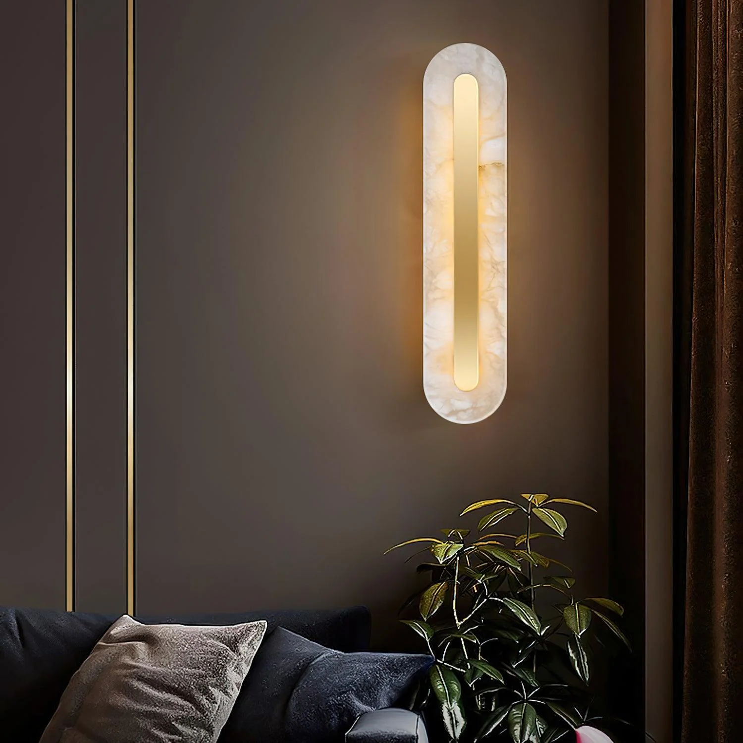 Alabaster Rounded Wall Light - Image 43