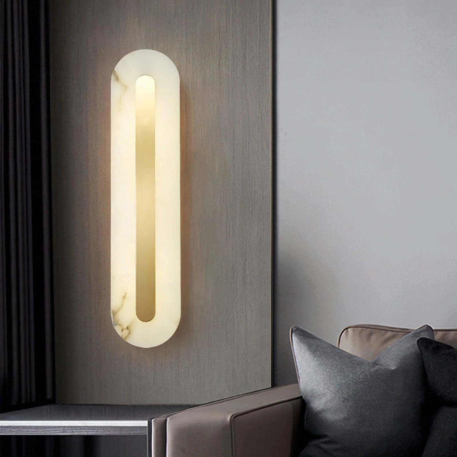 Alabaster Rounded Wall Light - Image 5