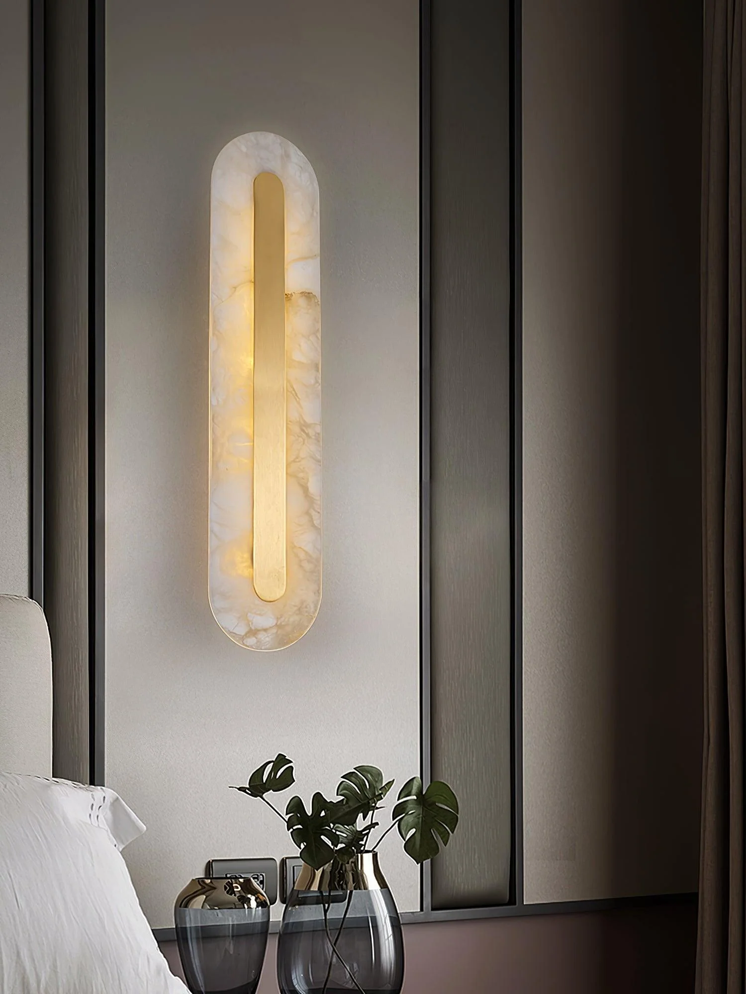 Alabaster Rounded Wall Light - Image 7