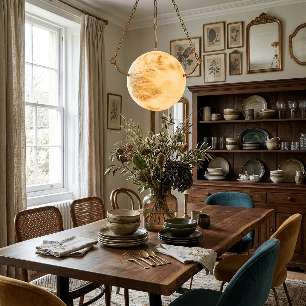 Alabaster Sphere Pendant Lamp - Image 6