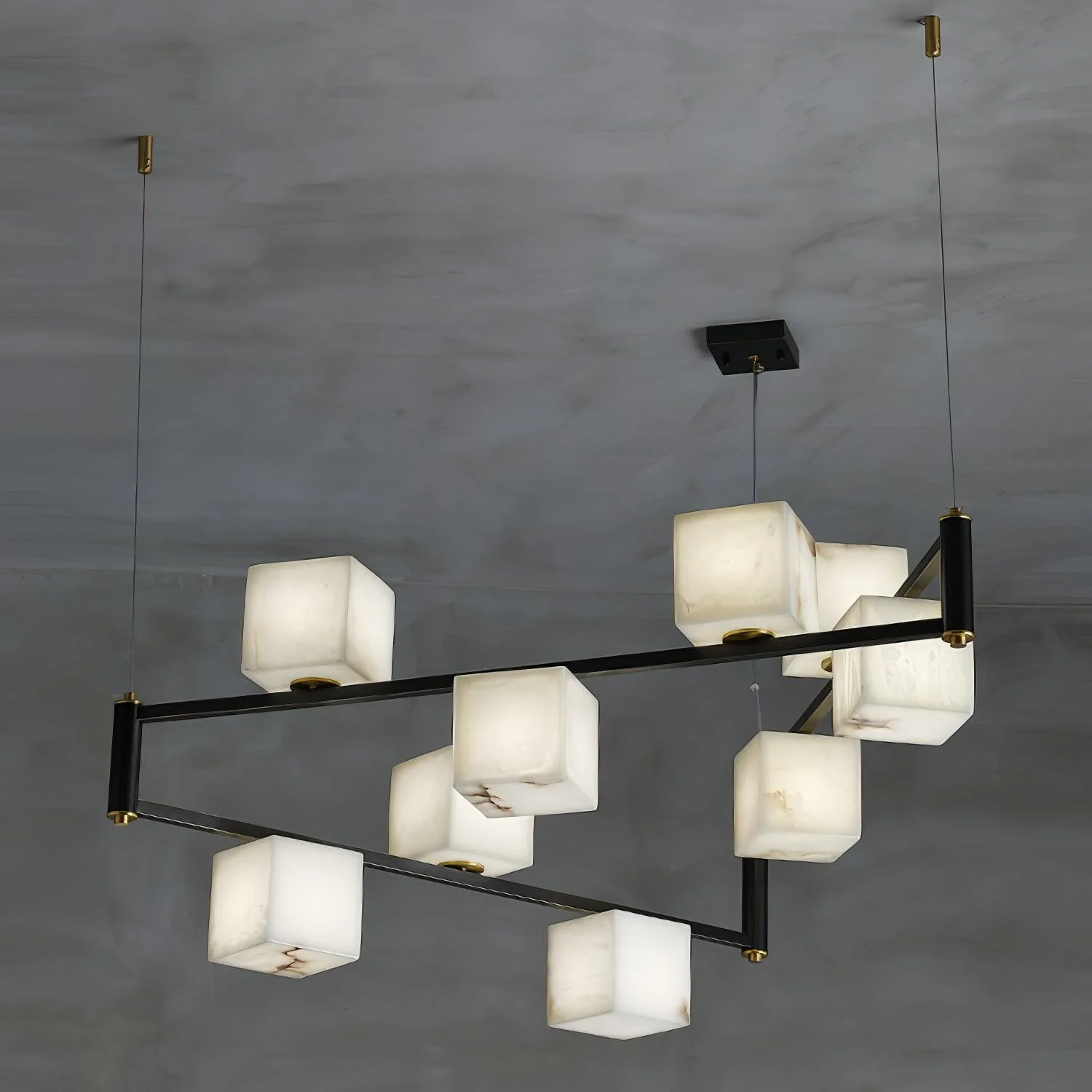 Alabaster Square Box Chandelier - Image 16