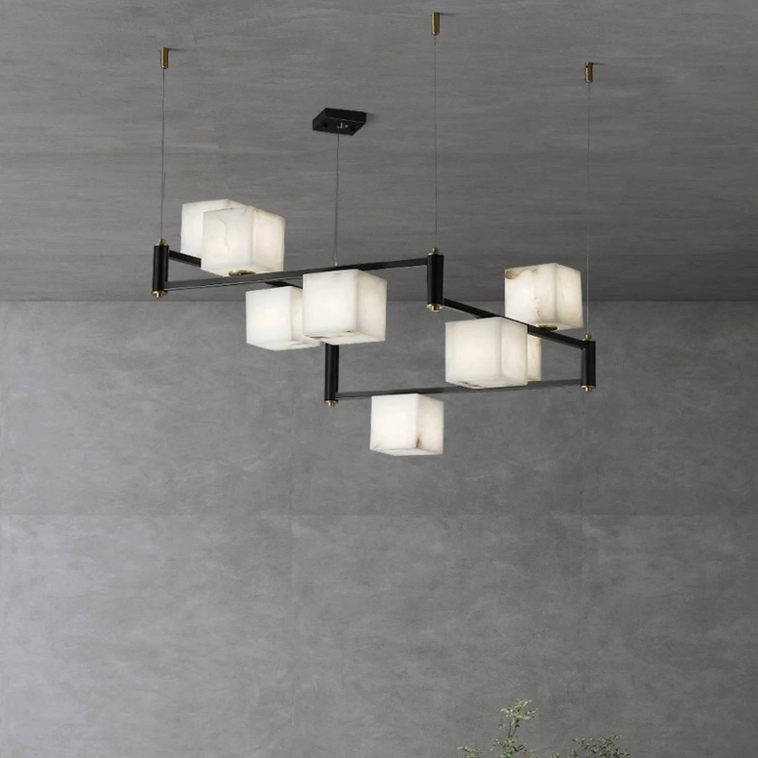 Alabaster Square Box Chandelier - Image 30