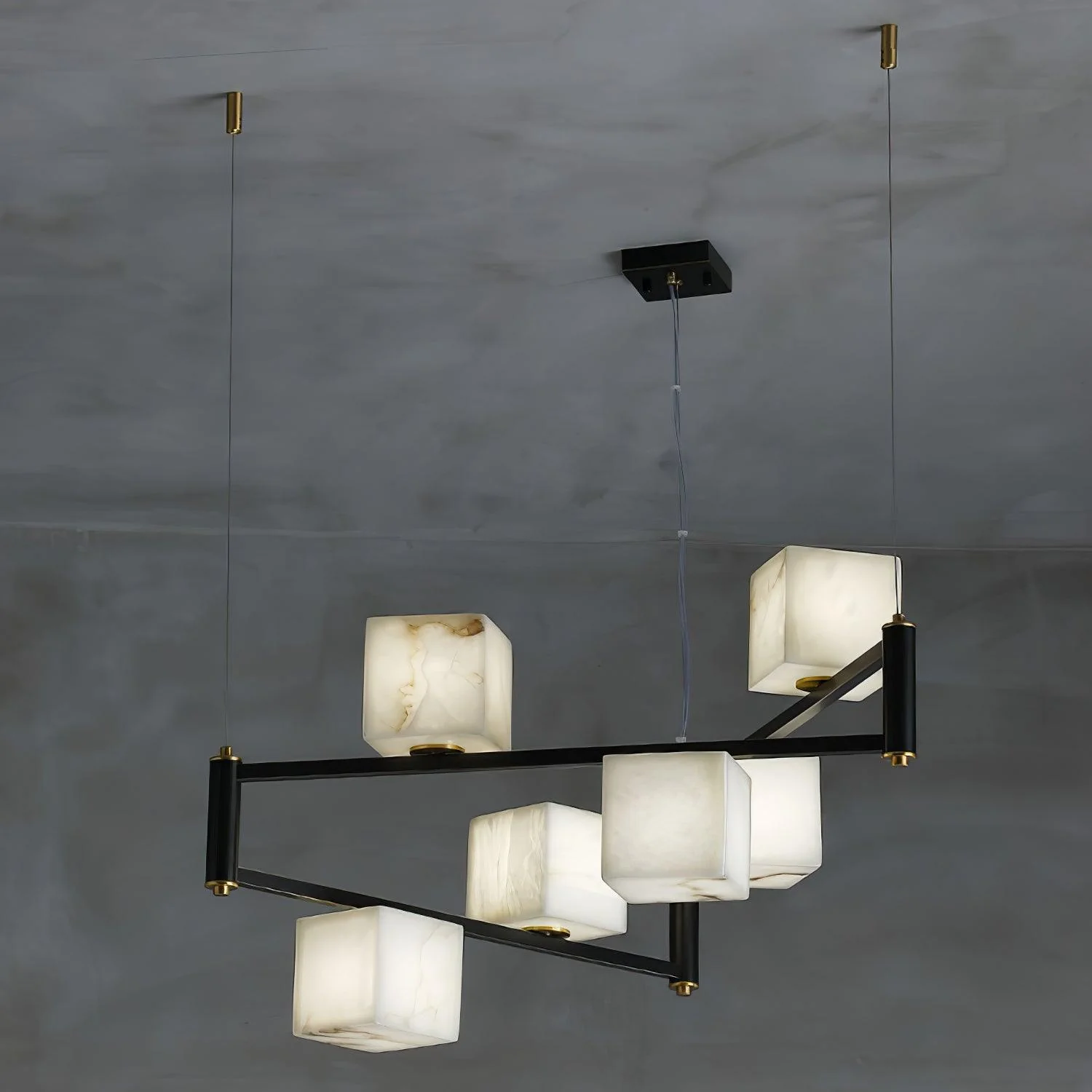 Alabaster Square Box Chandelier - Image 36