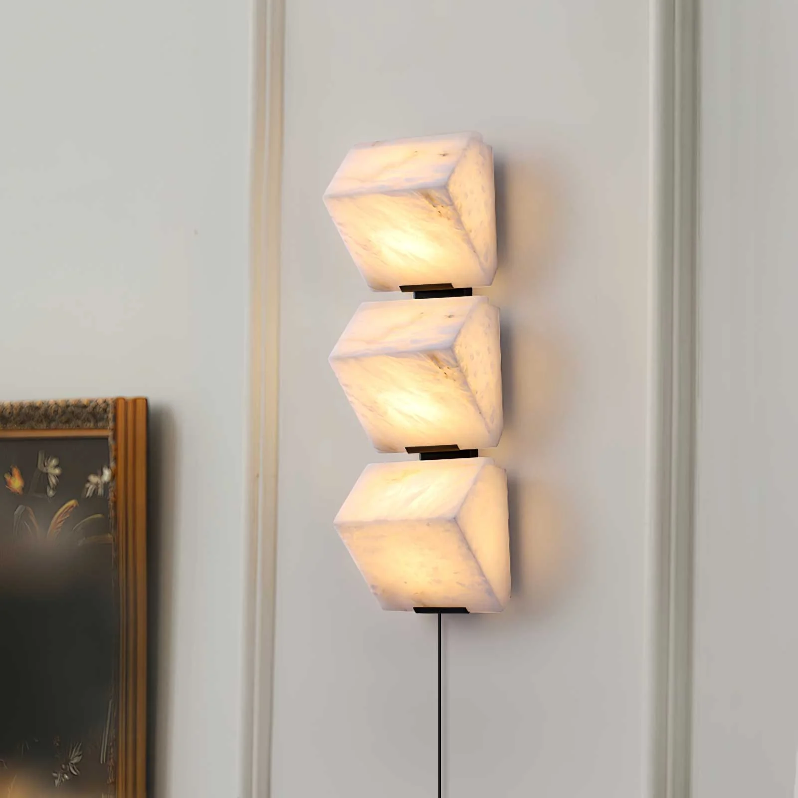 Alabaster Staircase Plug-in Wall Lamp - Image 3