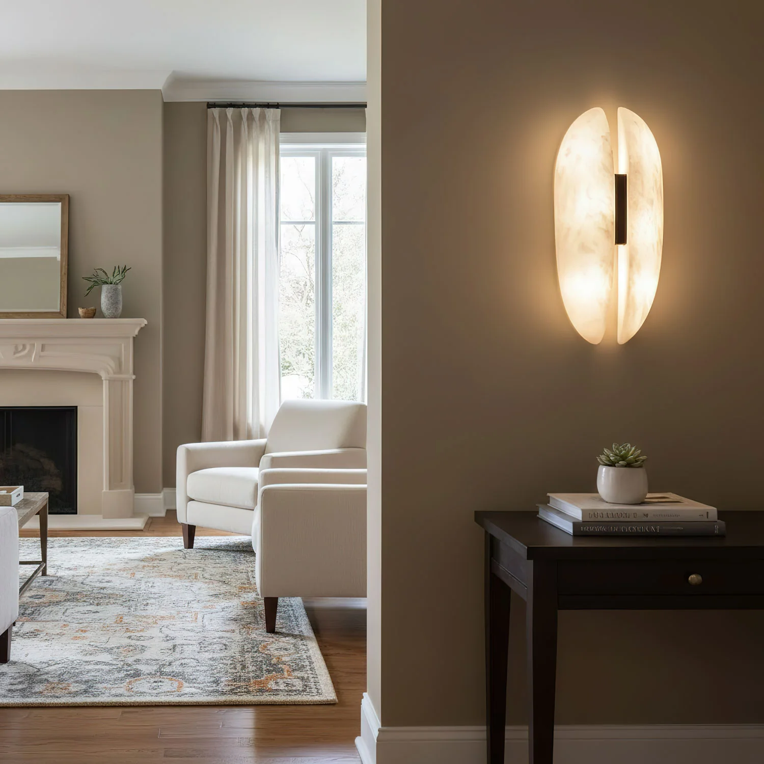 Alabaster Veil Wall Sconce - Image 19