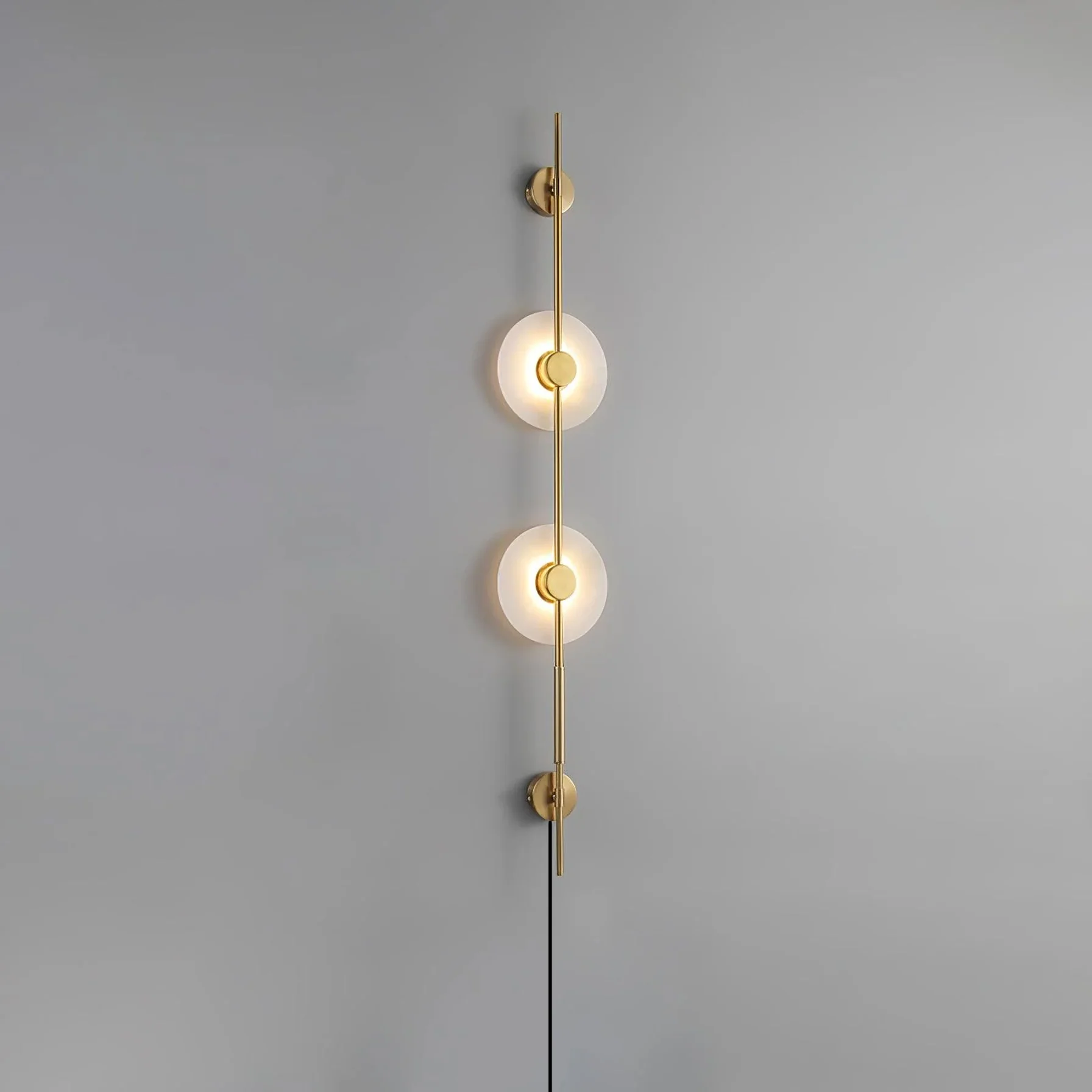 Alabaster Vertical Plug-in Wall Sconce - Image 15