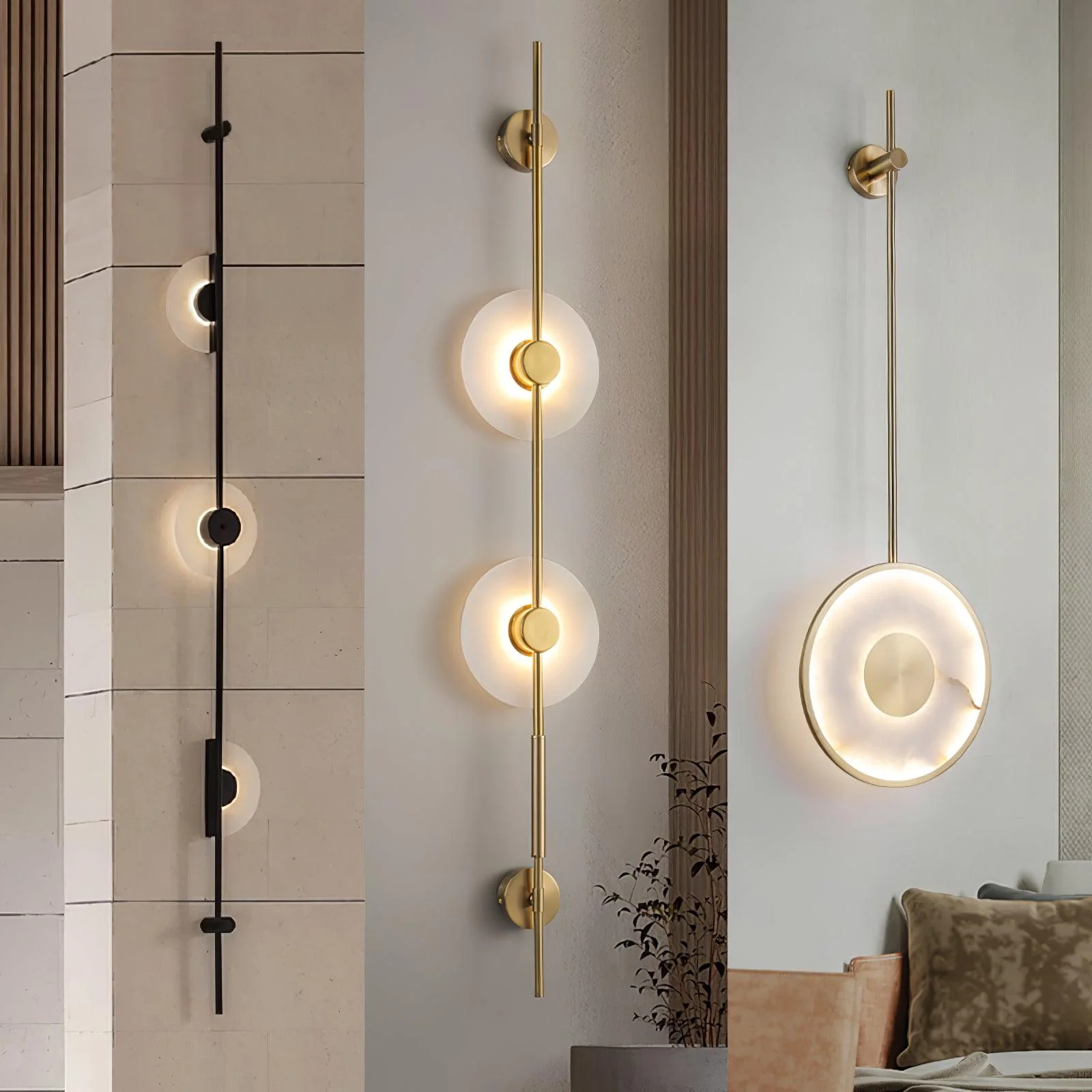 Alabaster Vertical Wall Sconce - Image 37