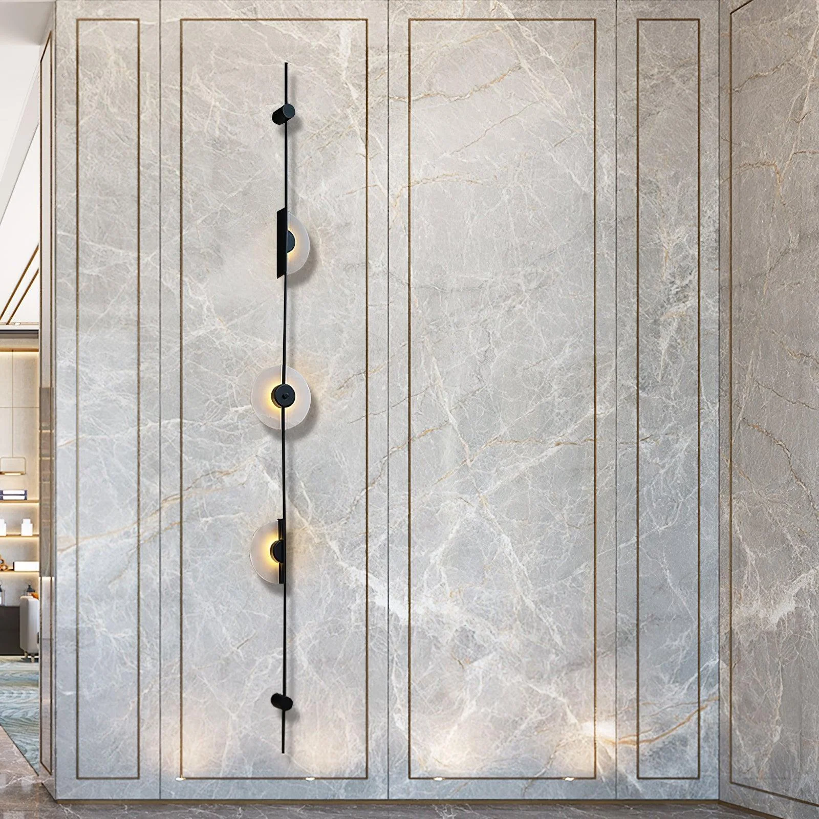 Alabaster Vertical Wall Sconce - Image 21