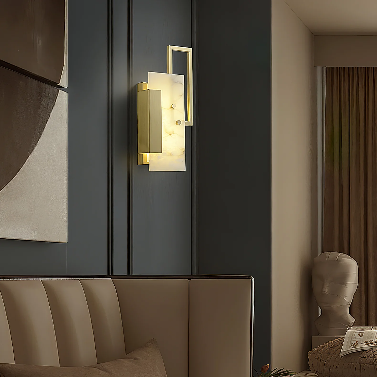 Althea Alabaster Wall Sconce - Image 13