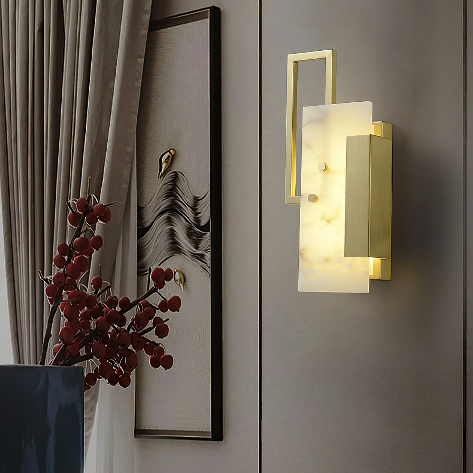 Althea Alabaster Wall Sconce - Image 14